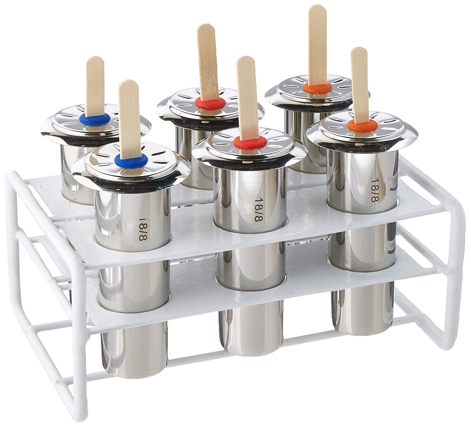 Onyx 18/8 Stainless Steel Popsicle Mold, Set Of 6