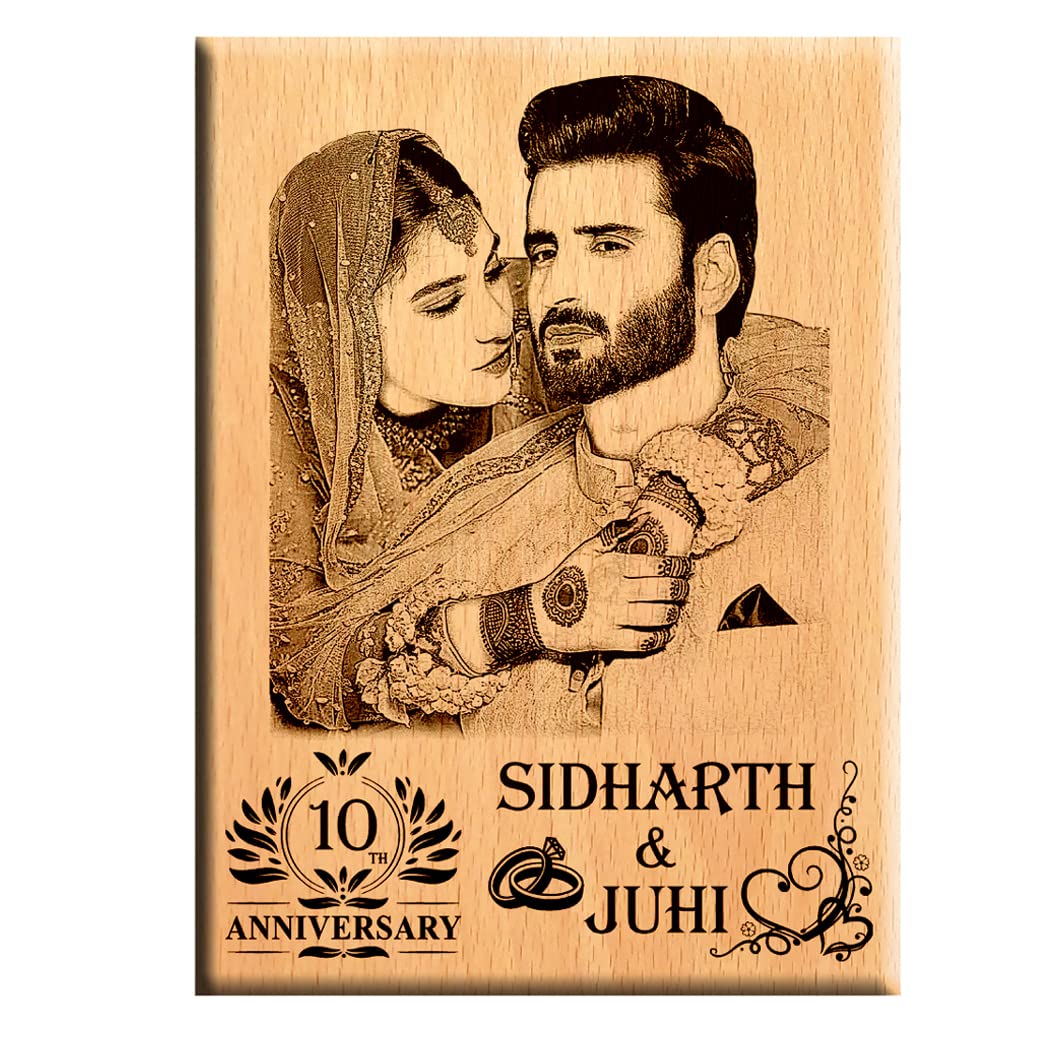 Amazing Gifts Best Gift For Wedding Anniversary  Customize Engraved Wooden Plaque 7X5, Wall Mount