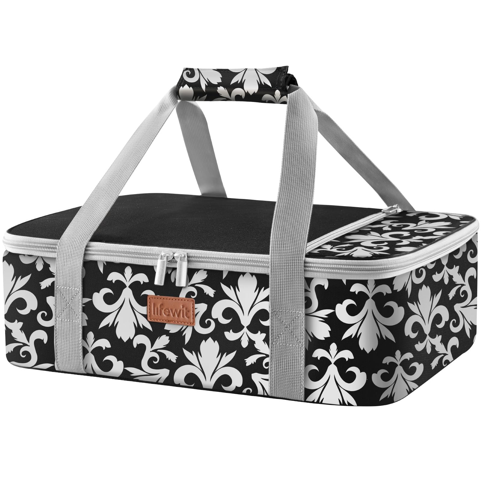 Lifewit Insulated Single Decker Casserole Carrier for Hot or Cold Food, Lasagna Lugger Holder Fits 9 x 13 Baking Dish, Thermal L