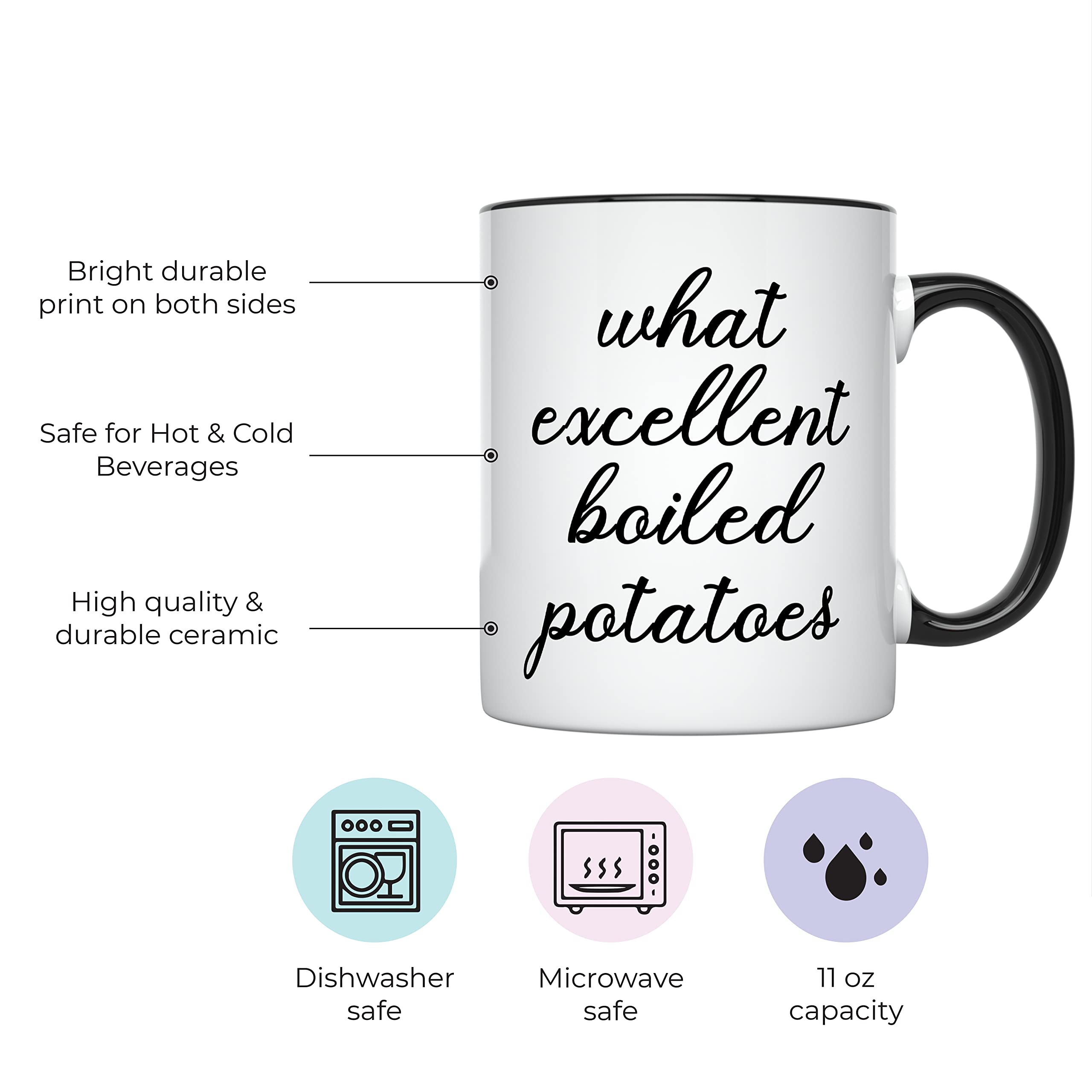YouNique Designs Jane Austen Mug - 11 Ounces, Pride and Prejudice Quote, Literary Mug (Black Handle)