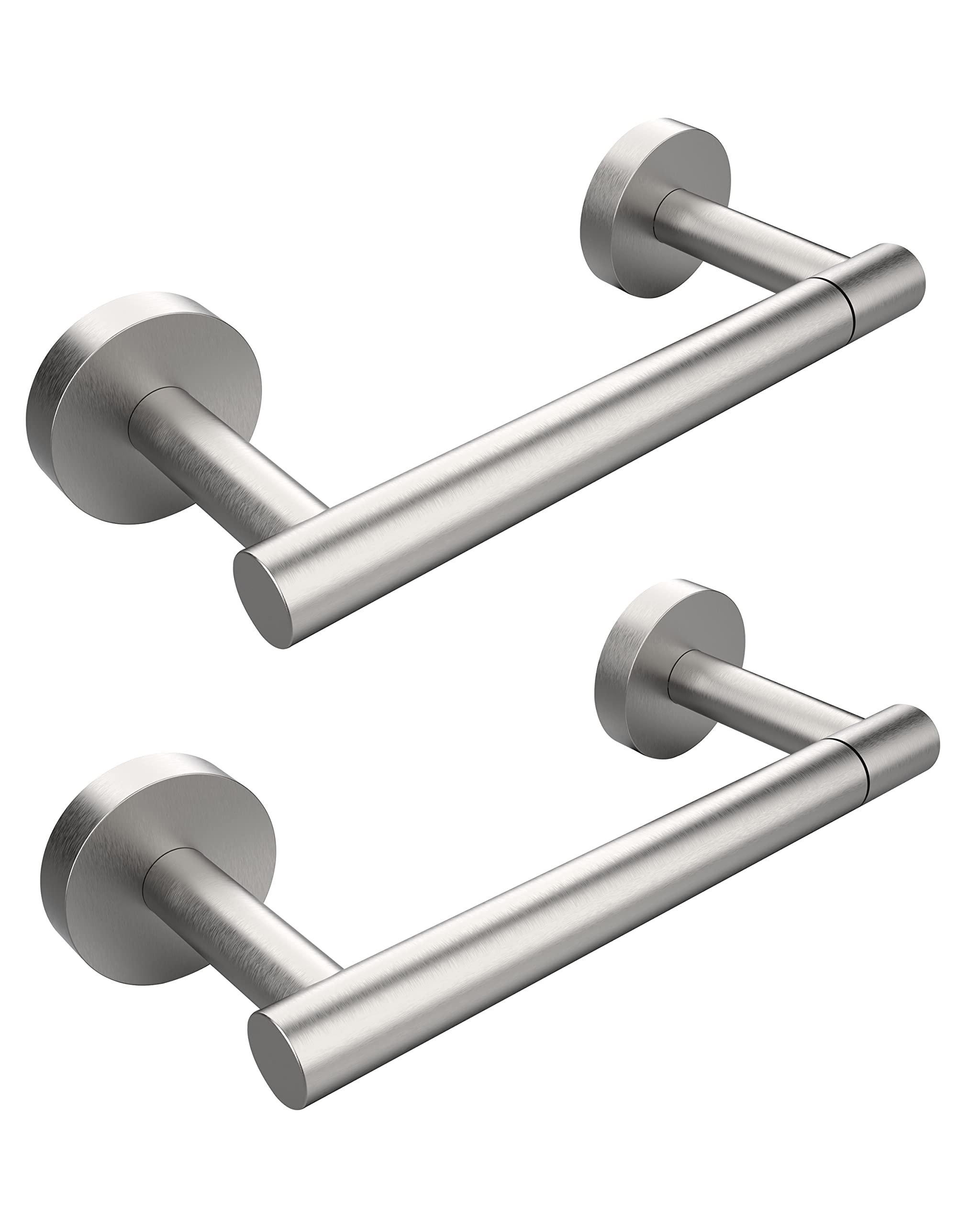 Rarxtr Brushed 2 Pack Toilet Paper Holder Sus304 Stainless Steel Double Post Pivoting Toilet Paper Roll Holder Wall Mounted Toil