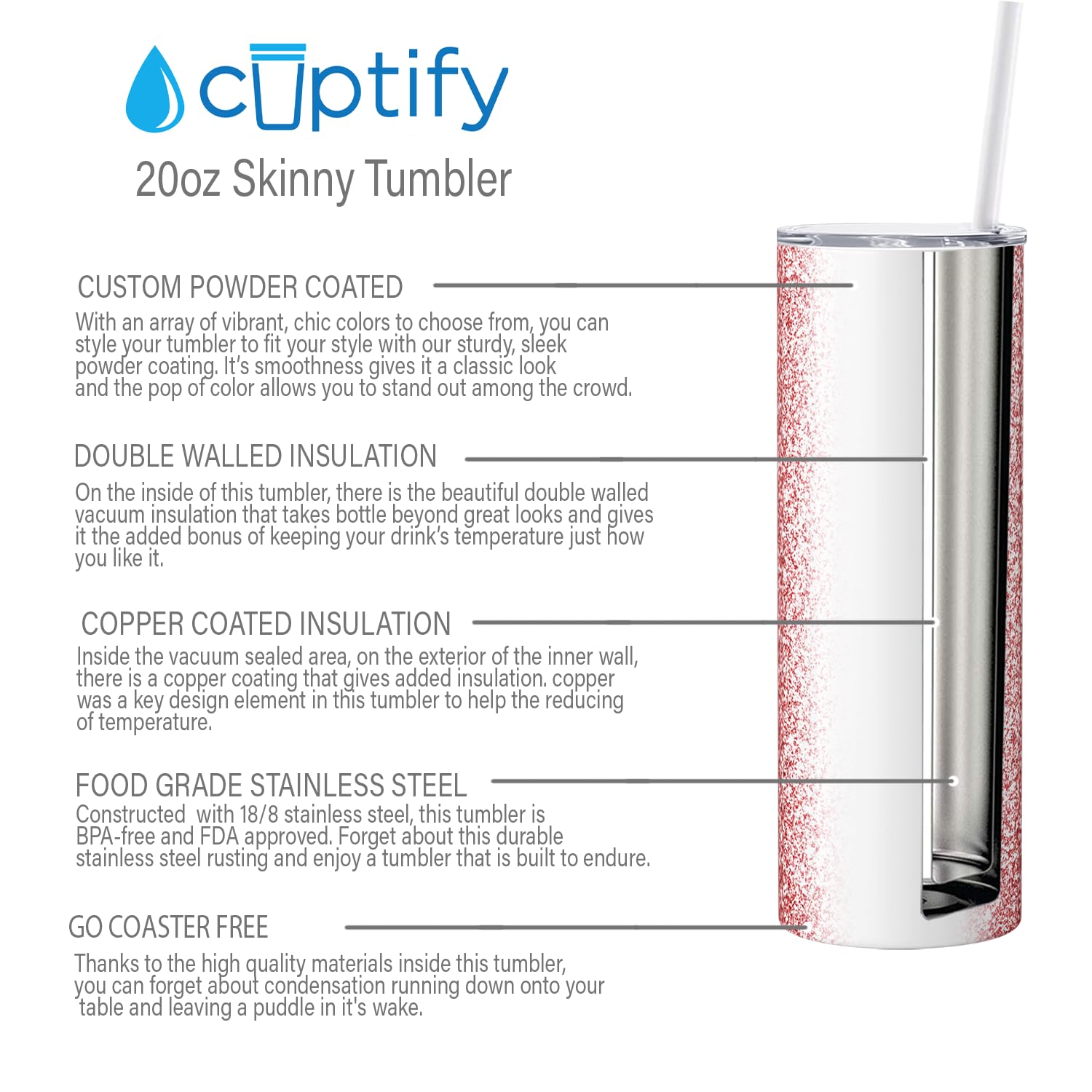 Personalized Tumblers With Straw And Lid Laser Engraved Name On Maroon Glitter 20 Oz Stainless Steel Skinny Custom Cups For Wome