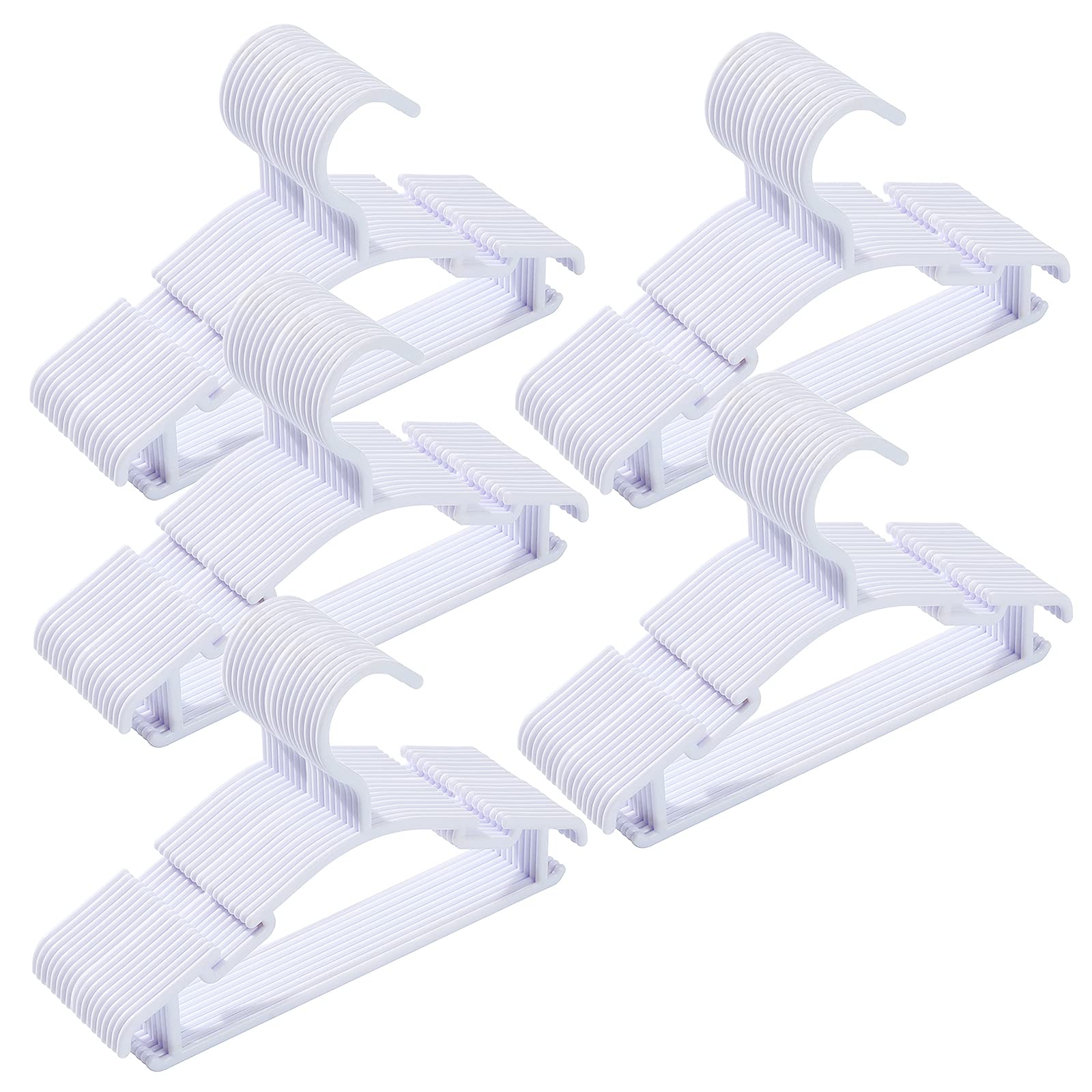 Baby Clothes Hangers,100 Pack White Kids Plastic Hangers For Closet,Toddler,Infant,Child,Newborn'S Coat Hangers Ideal For Laundr