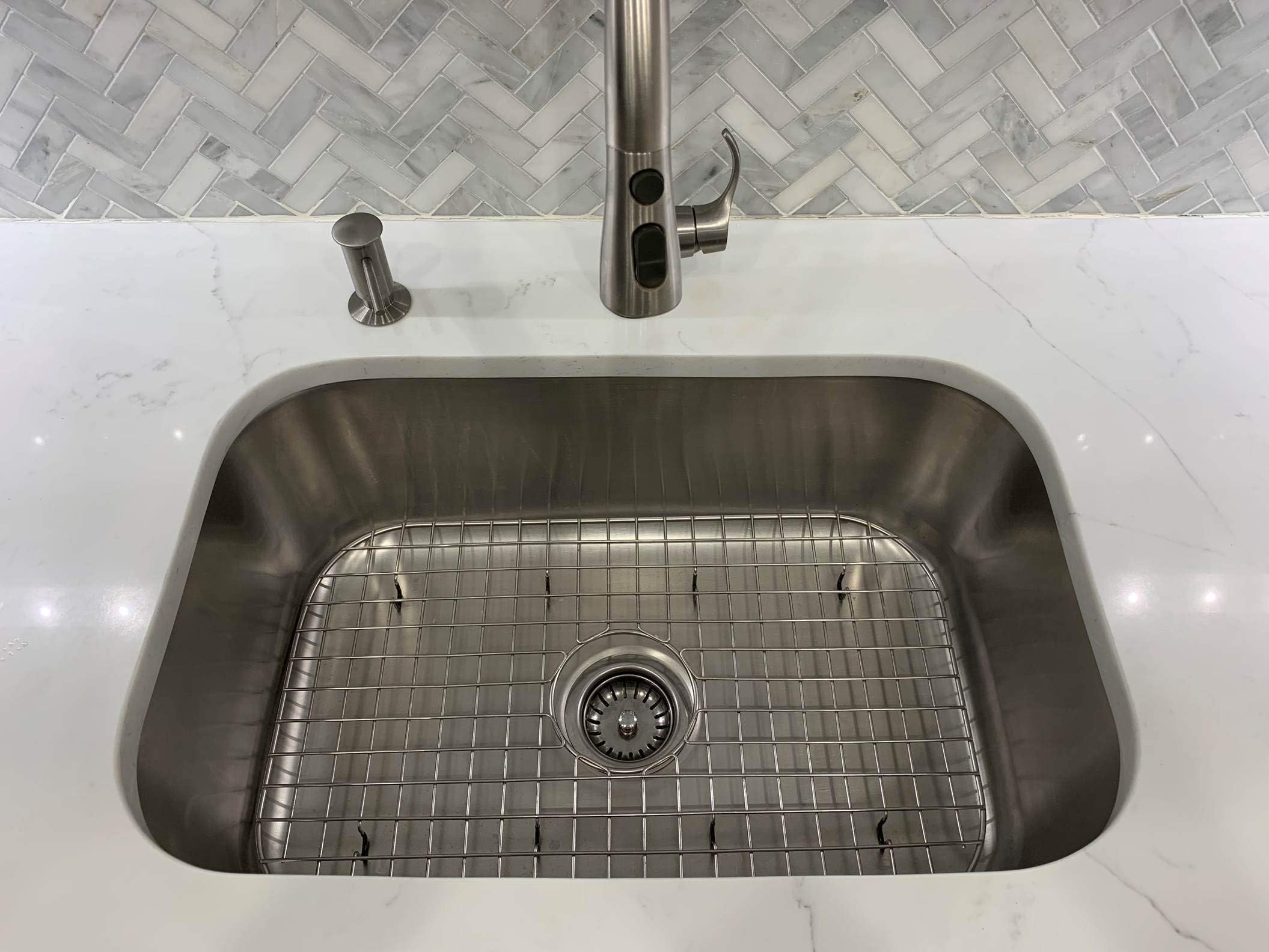 Better Houseware Stainless Steel Sink Protector Mat 23 x 14.4 x 1, Premium Rack for Kitchen Sinks, Durable Stainless Steel