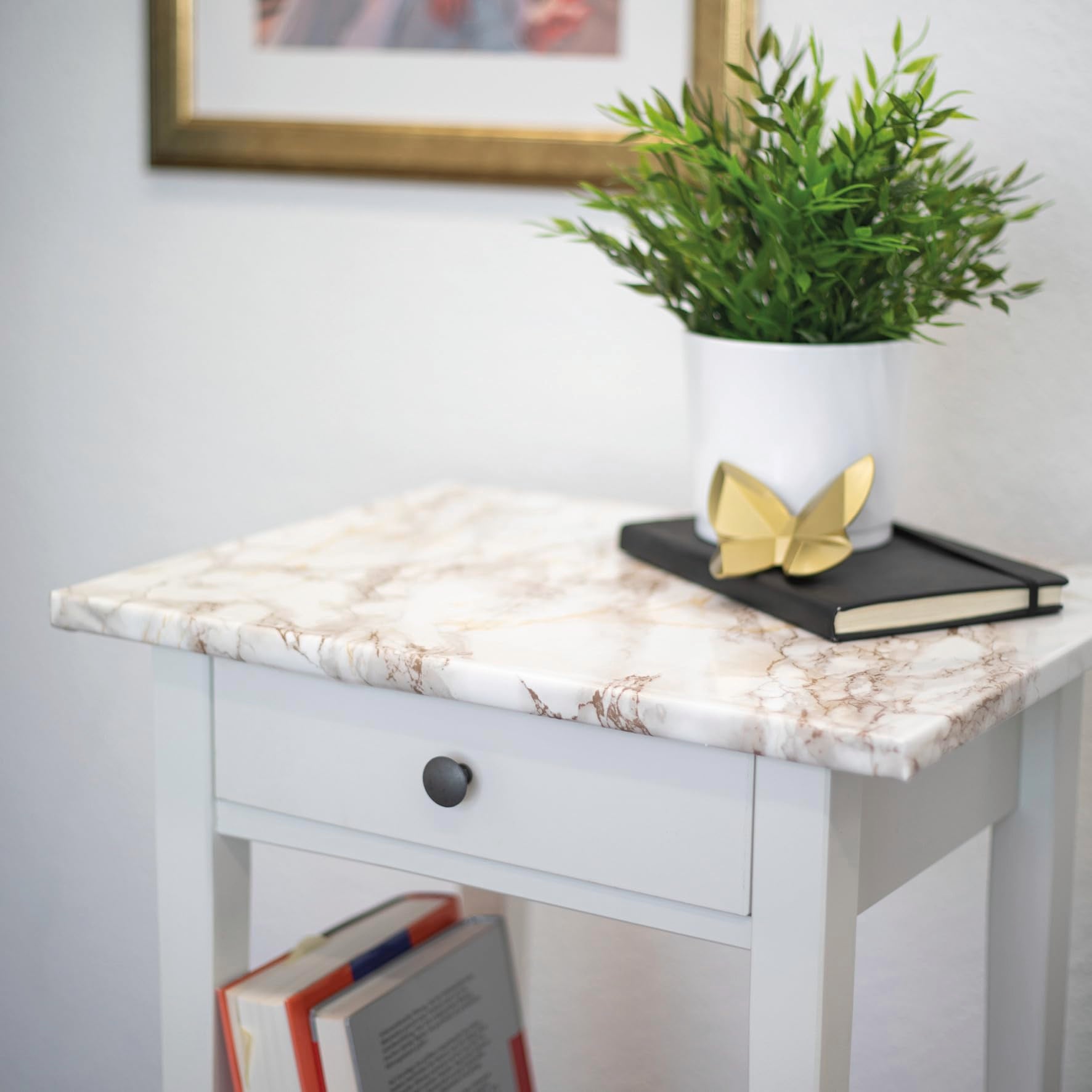 D-C-Fix Peel And Stick Contact Paper Cortes Marble Brown Look Self-Adhesive Film Waterproof & Removable Wallpaper Decorative Vin