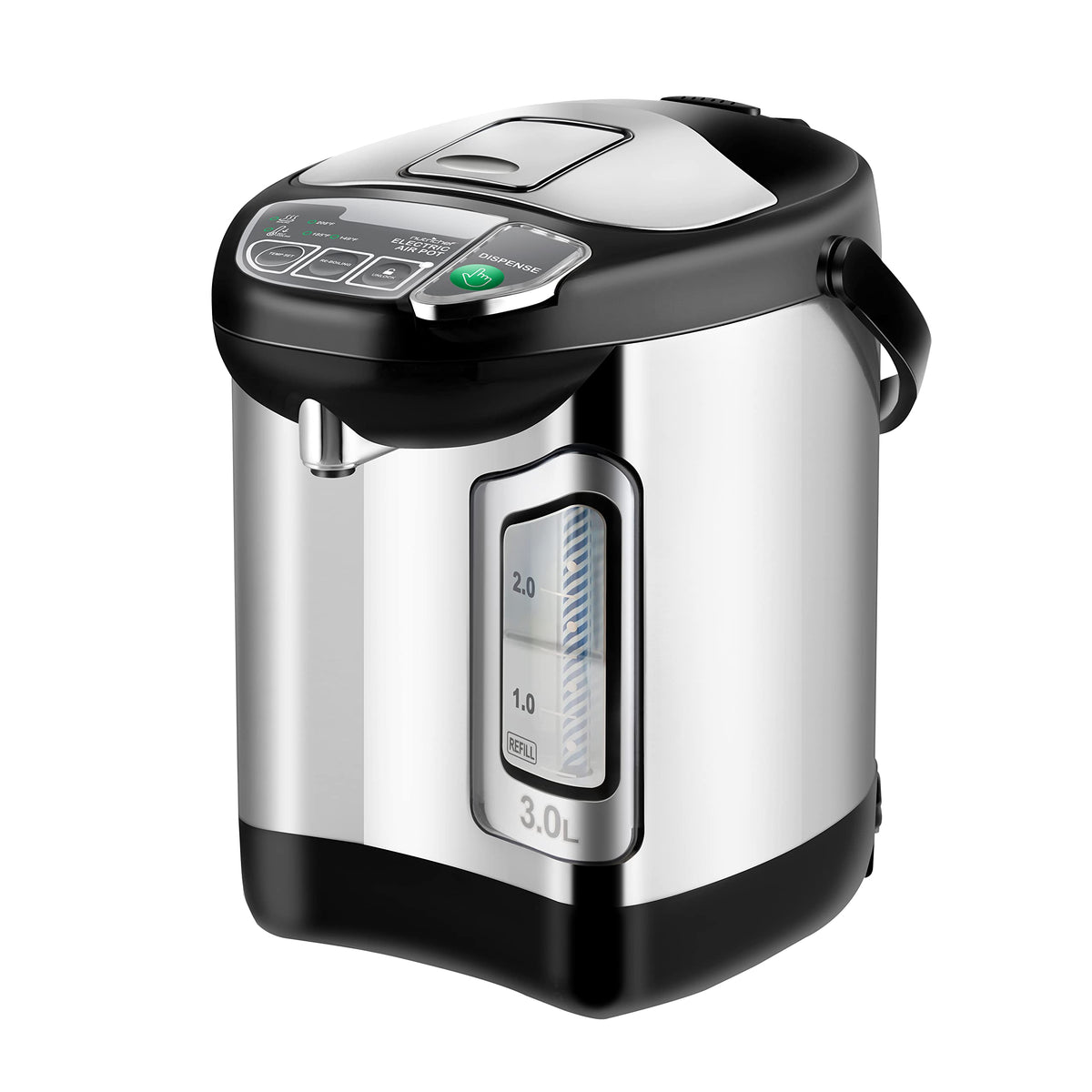 Nutrichefkitchen Electric Water Boiler And Warmer - 3L/3.17 Qt Stainless Steel Electric Hot Water Dispenser W/Rotating Base, Aut