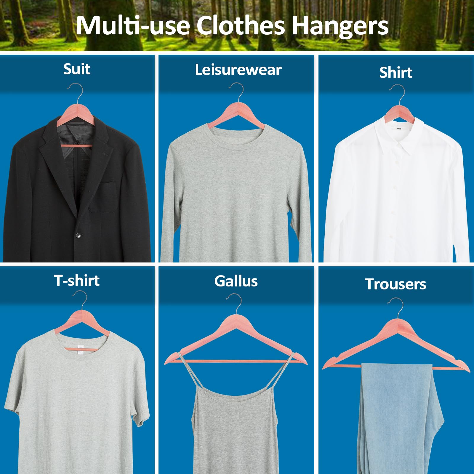 ROSOS Cedar Hangers for Closet 20 Pack  Wooden Hangers with Smooth Notches  Sturdy Cedar Wood Coat Hangers with 360 Rotating Hook Great for Refresh Closet