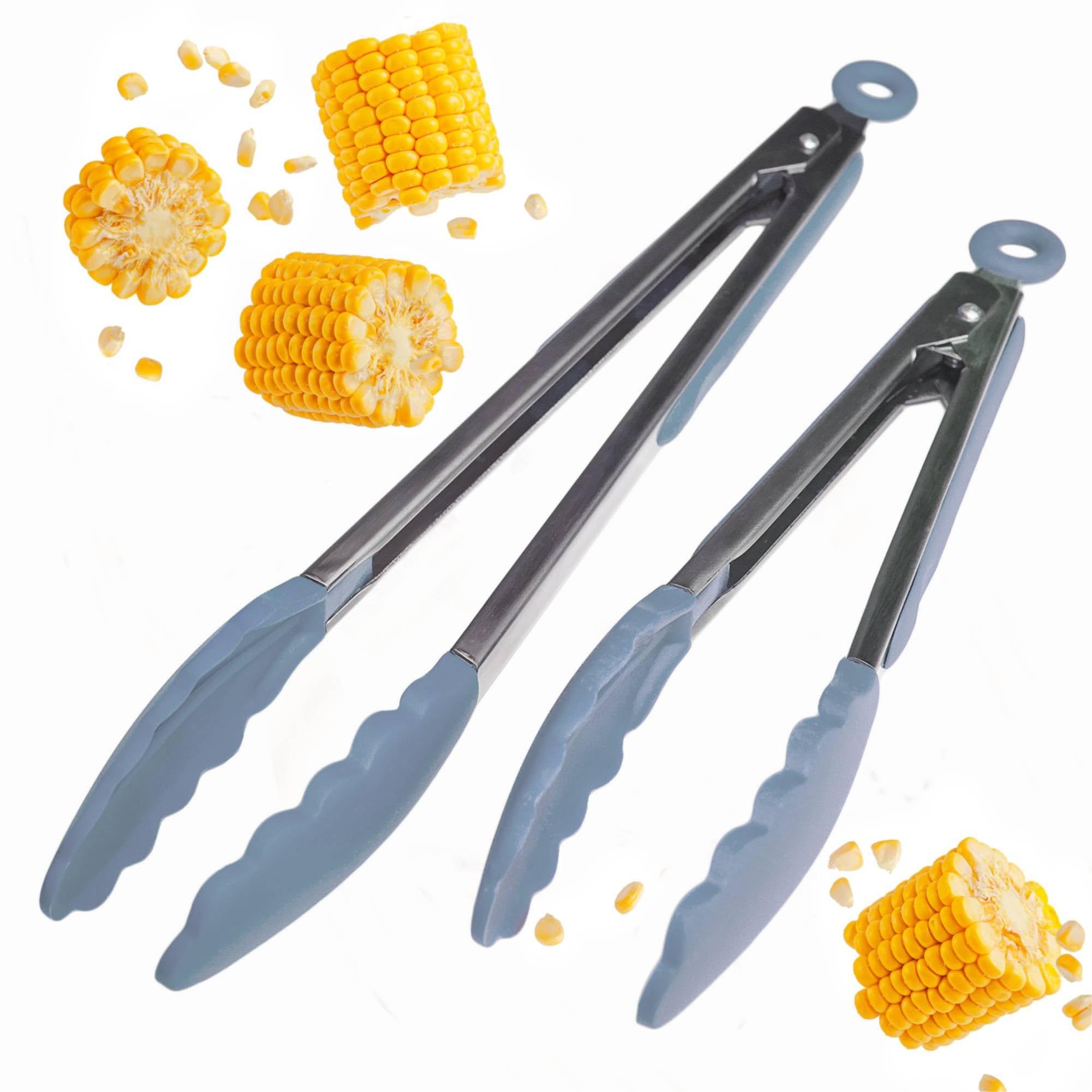 Starpack 'Get A Grip' Silicone Kitchen Tongs For Cooking (2Pcs) - Bbq Tongs For Grill Heat Resistant To 600F - Stainless Steel T