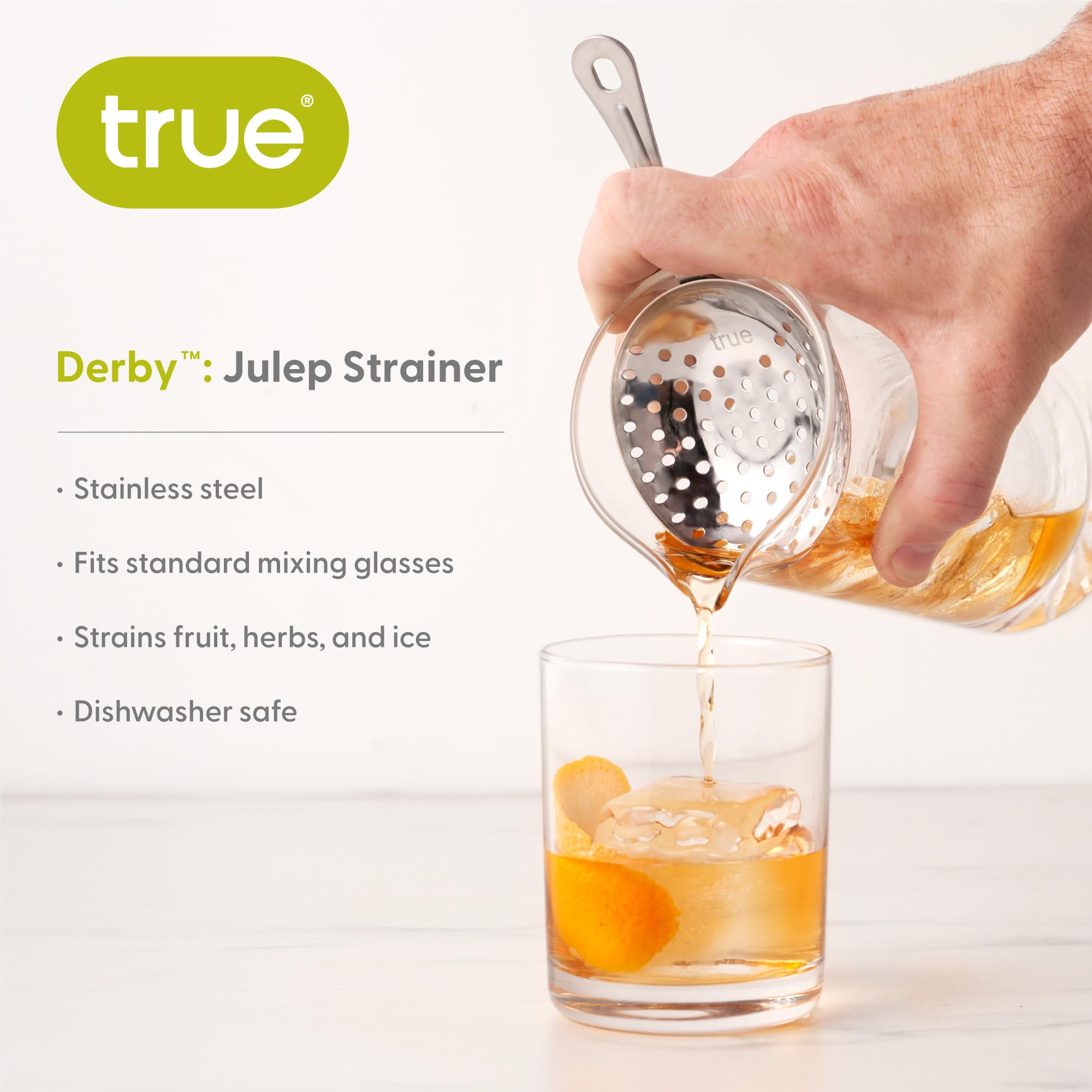 True Derby Julep Strainer, Metallic, Set Of 1, Multicolor