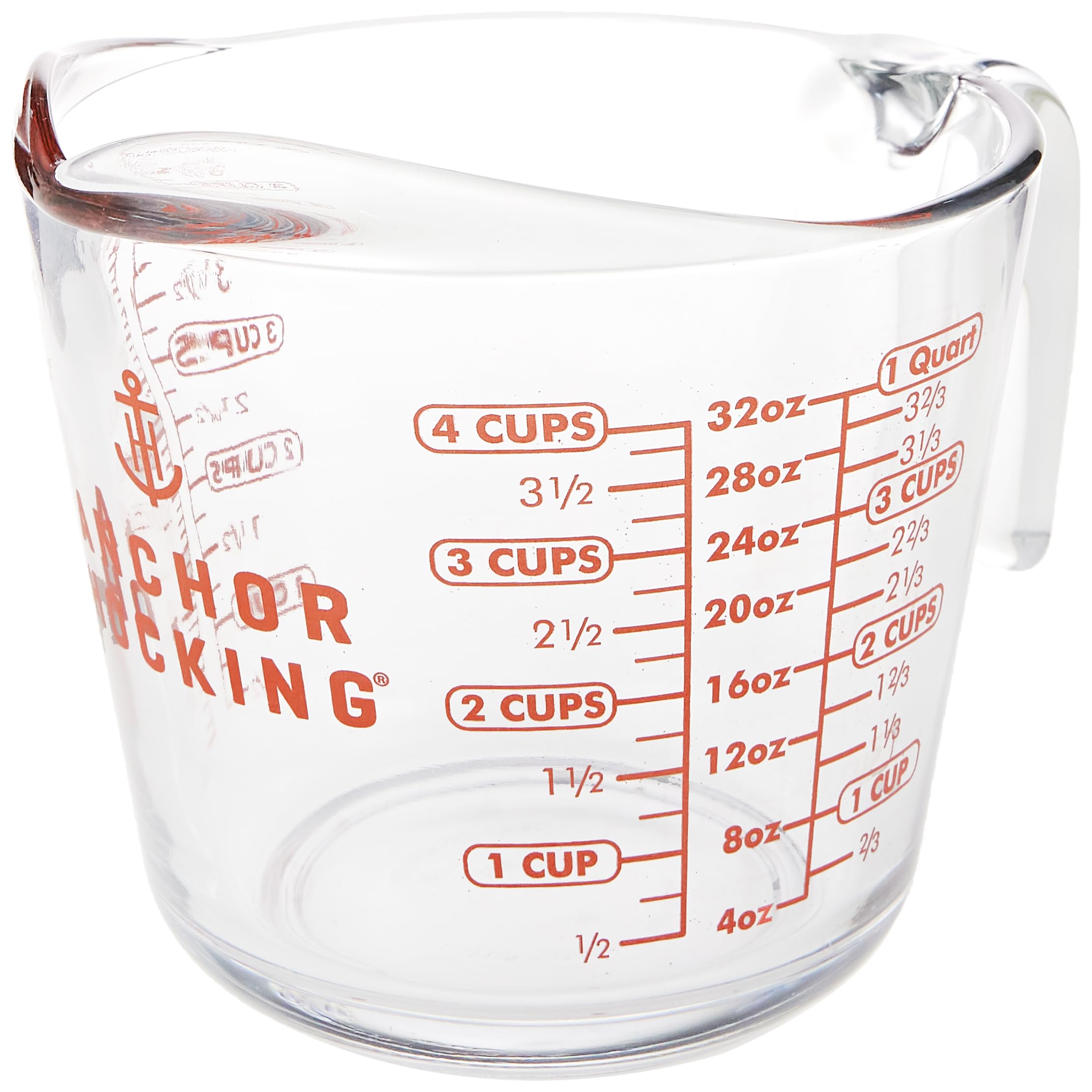 Anchor Hocking Glass Measuring Cup, 32 Oz, Clear