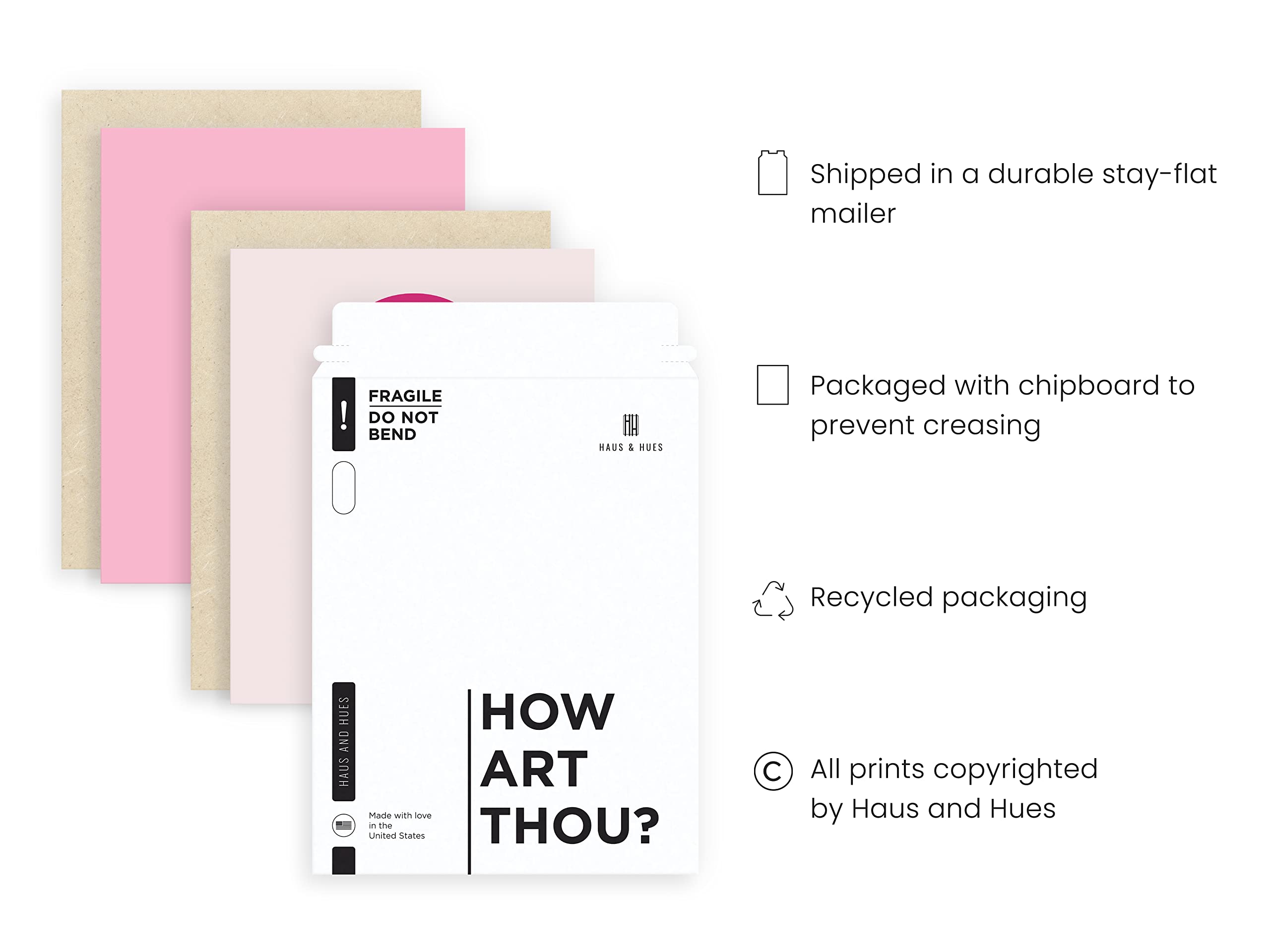 Haus And Hues Preppy Pictures For Wall - Set Of 6 Pink Posters For Room Aesthetic, Dorm Posters For College Girls, Preppy Poster