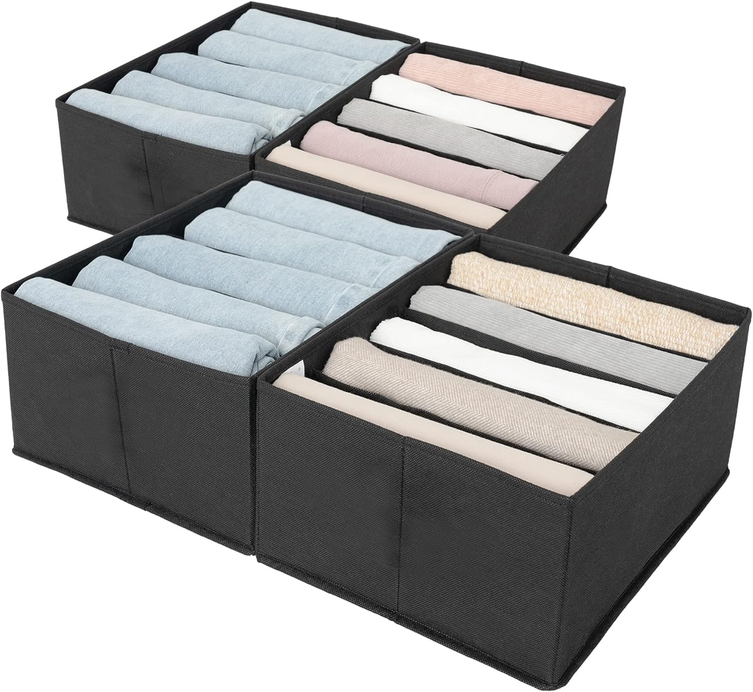 Renva 4 Pcs Clothing Organiser For Wardrobe Storage,Shirt,Pant Drawer Organizer,Wardrobe Organizer For Storage,Closet Organizer