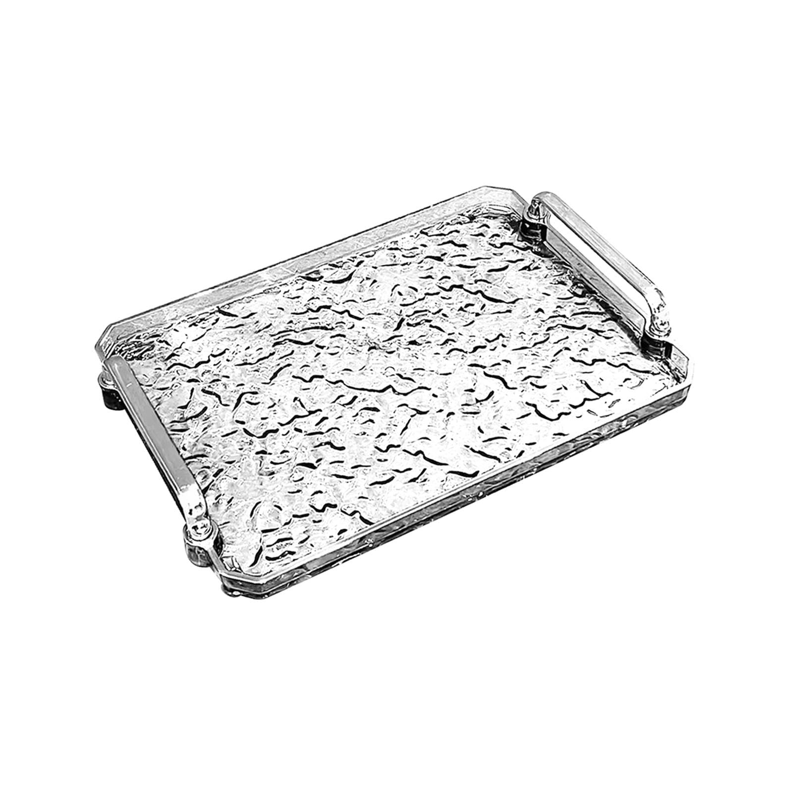 Myaddiction Serving Tray Modern Decorative Coffee Table Tray For Bathroom Kitchen Coffee Clear M