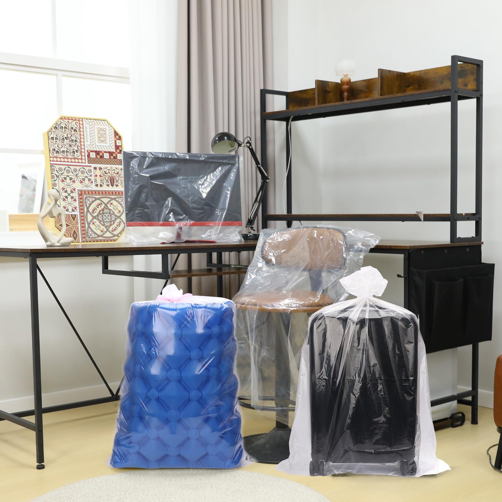 10 Pack Giant Clear Moving Bags Clear Plastic Storage Bags Fot Transport Extra Large Reusable Storage Bag For Big Plush Toys Lug