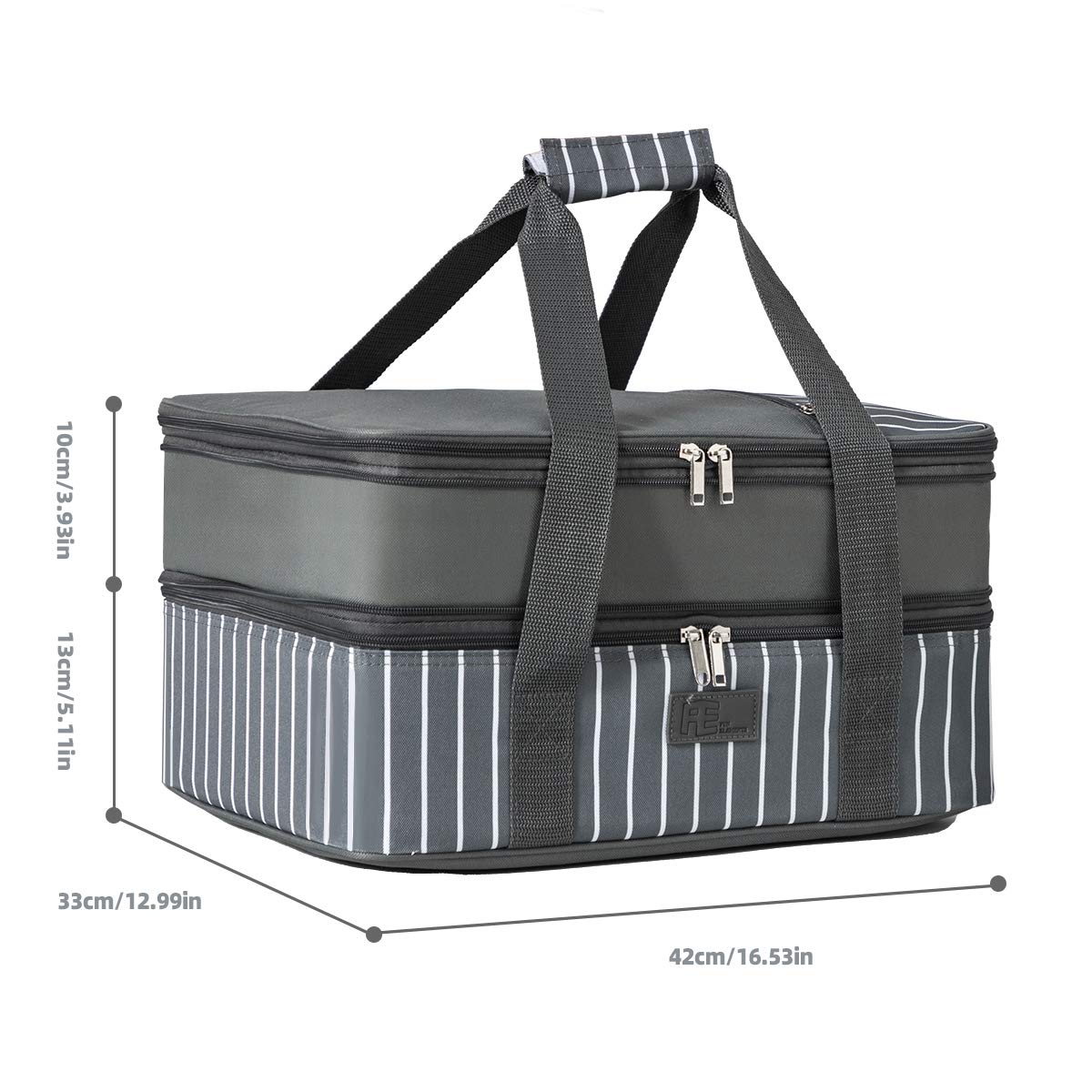 Fe Casserole Carrier, Expandable Insulated Casserole Carriers For Hot Or Cold Food, Lasagna Lugger For Parties, Fits 9'' X 13''