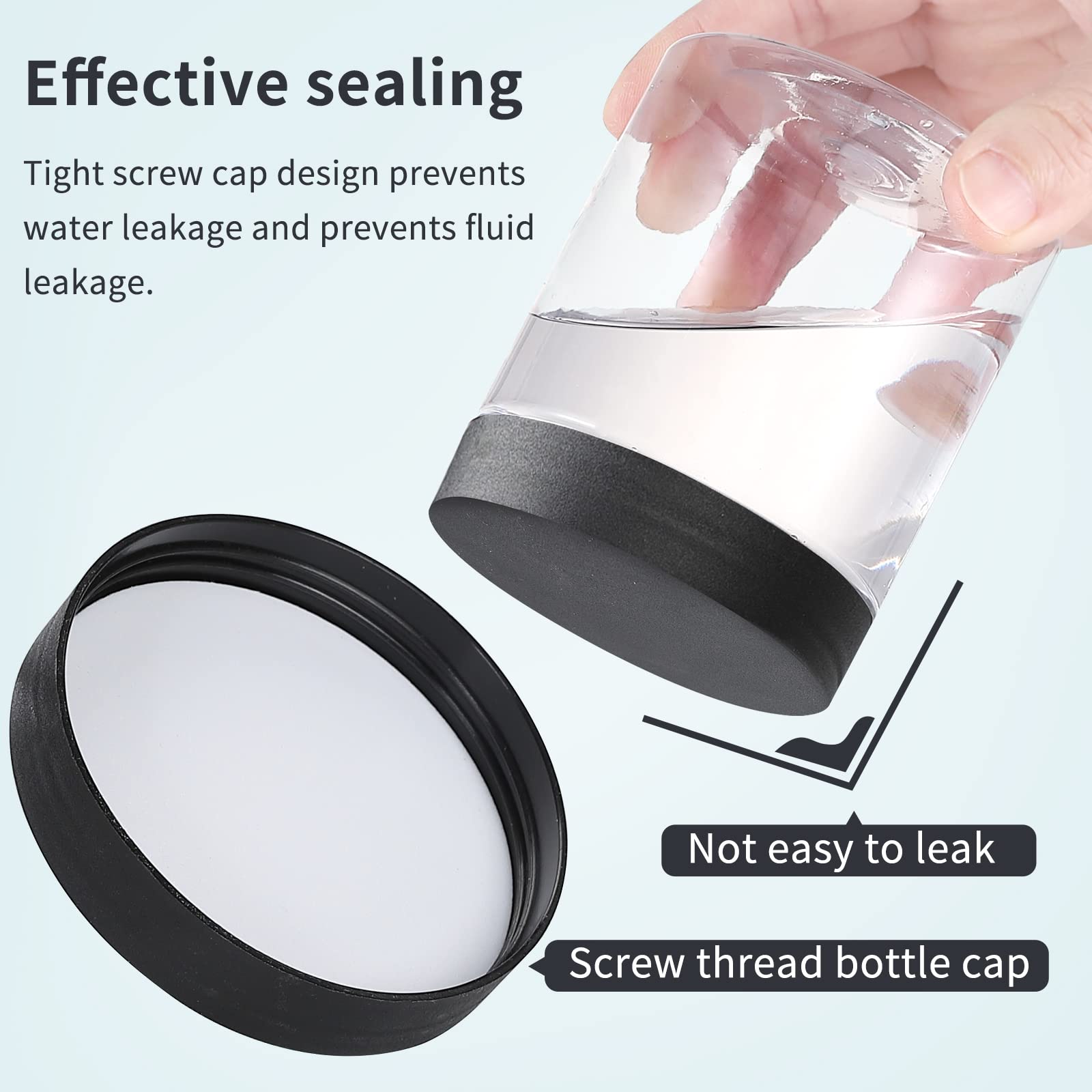 48Pcs 8Oz Plastic Jars With Screw On Lids, Pen And Labels Refillable Empty Round Slime Cosmetics Containers For Storing Dry Food