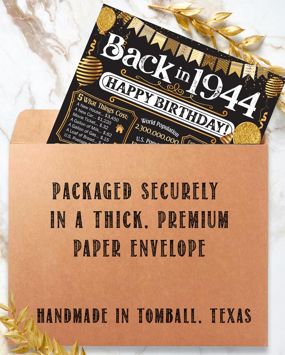 81st Birthday Party Decorations for 81st Birthday (Eighty-one) - Remembering The Year 1944 - Party Supplies - Gifts for Men and