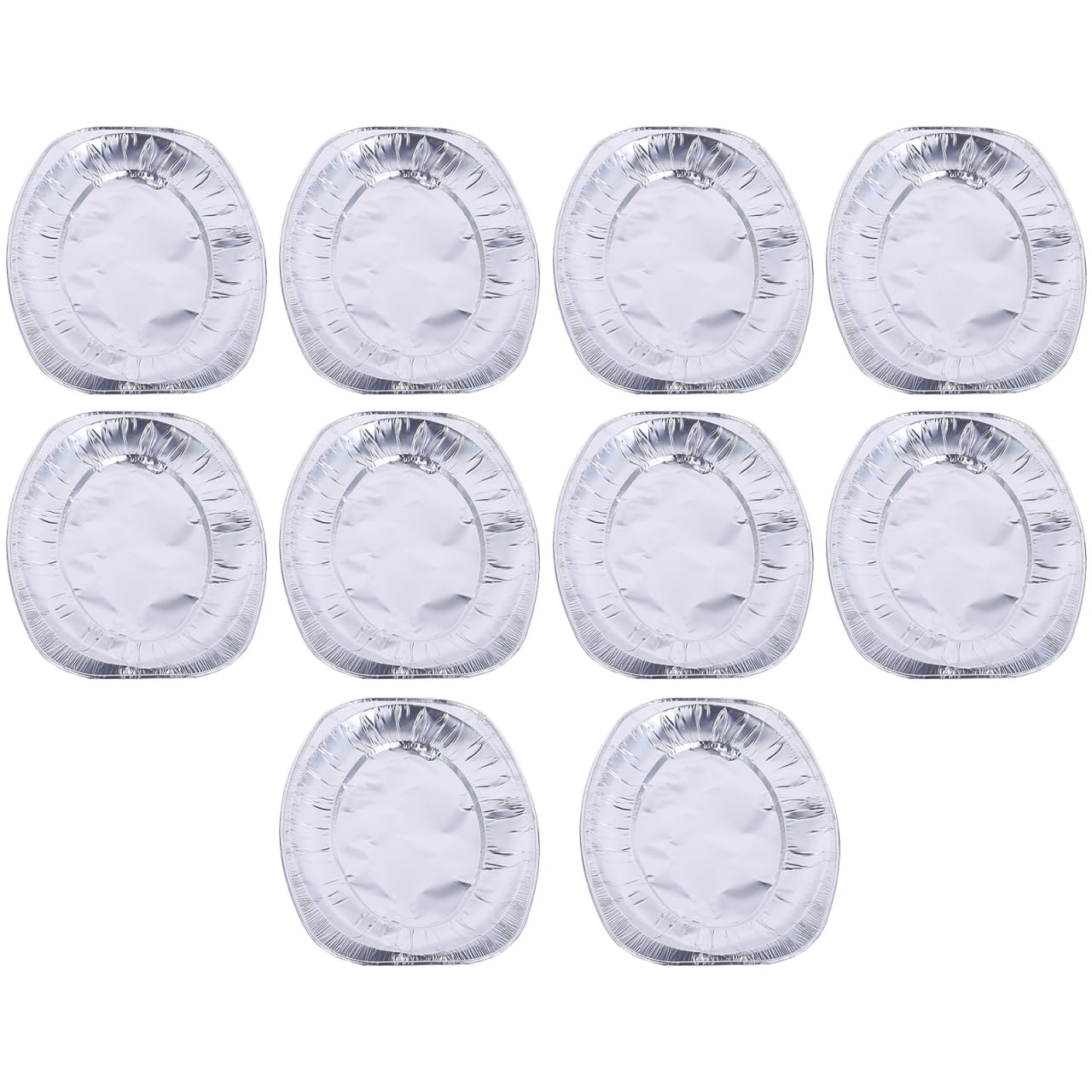 SOLUSTRE Aluminum Foil Pans Disposable 10 Pack 11.41 X 8.26 X 0.94 in Foil Baking Tray Bbq Pans for Oven Refrigerator Camping Ca