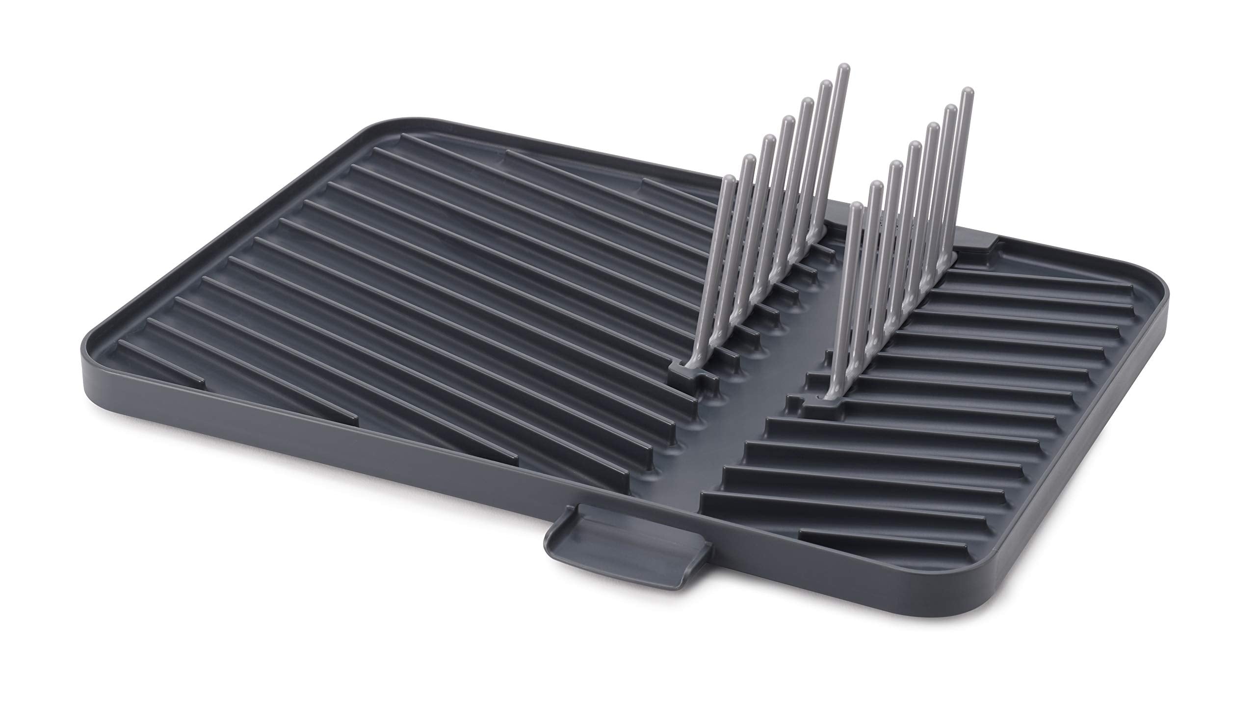 Joseph Joseph Flip-Up Drain Board With Foldable Dish Rack, One-Size, Gray