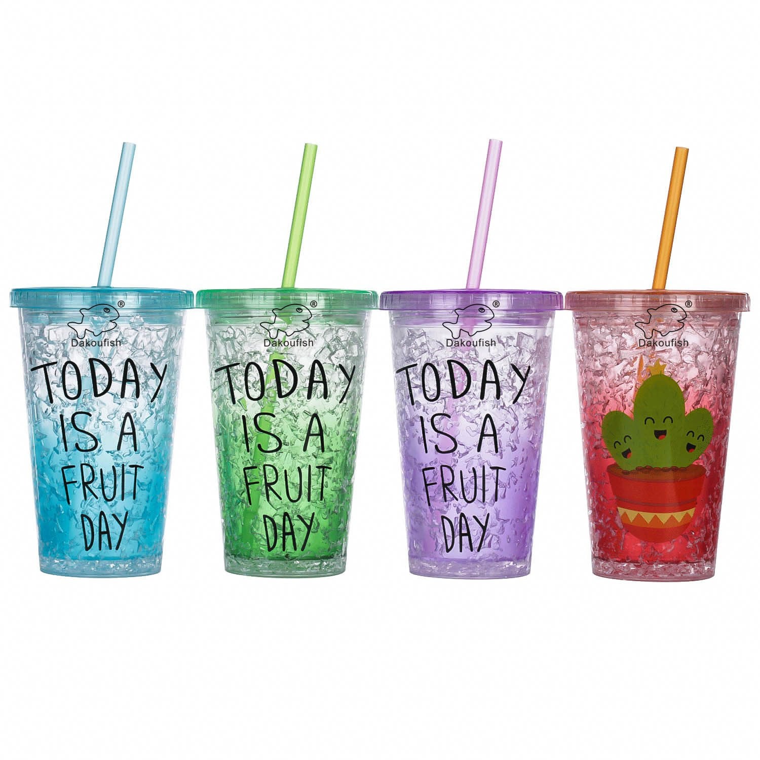 7'' Plain Color Reusable Plastic Replacement Drinking Straws For Short Mini Mason Jar,Tumblers, Set Of 12 Pcs Straws With Cleani