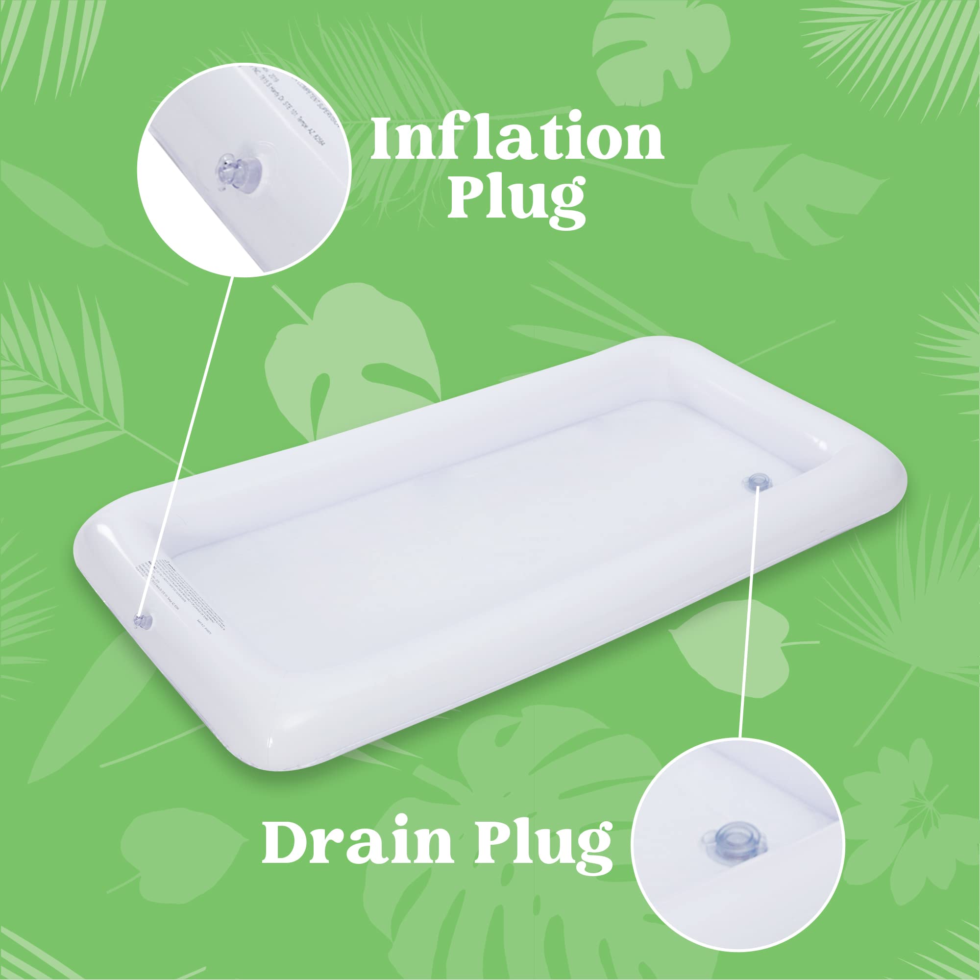 Joyin 3-Pack Inflatable Serving Bars Cooler - Inflatable Cooler Ice Buffet Salad Serving Trays With Drain Plug, Food Drink Holde