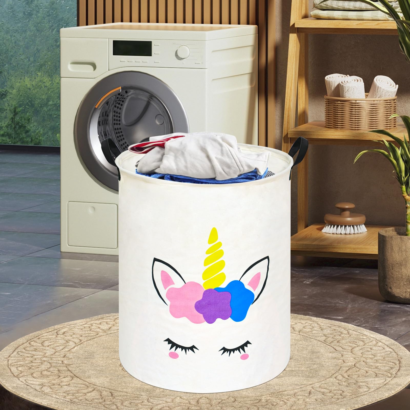 Baby Laundry Basket Girls Waterproof Storage Bins Nursery Hamper Decorative Storage Toy Box Gift Baskets For Home,Office,Home De