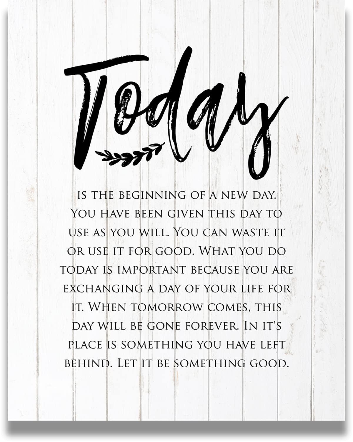 Today Is The Beginning Of A New Day - Inspirational Wall Art - Positive Affirmations - Motivational Quote Wall Art - Home And Of