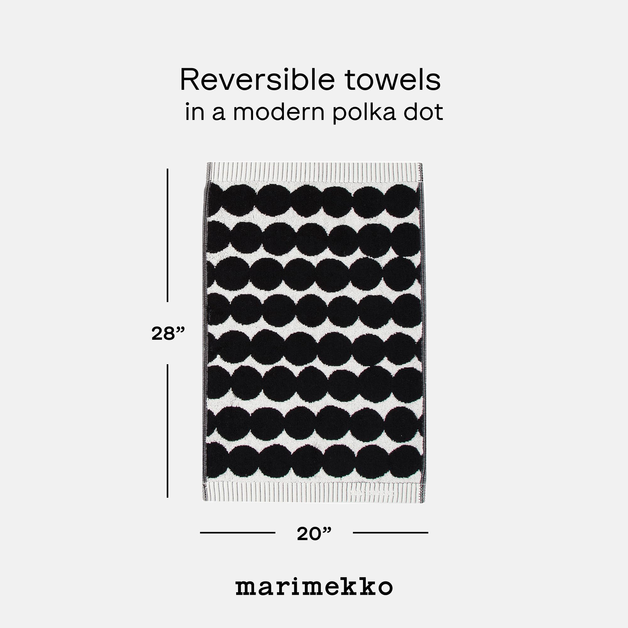 Marimekko Rsymatto Terry Cotton Hand Towel - Polka Dot Patterned Hand Towels - 28 In X 20 In