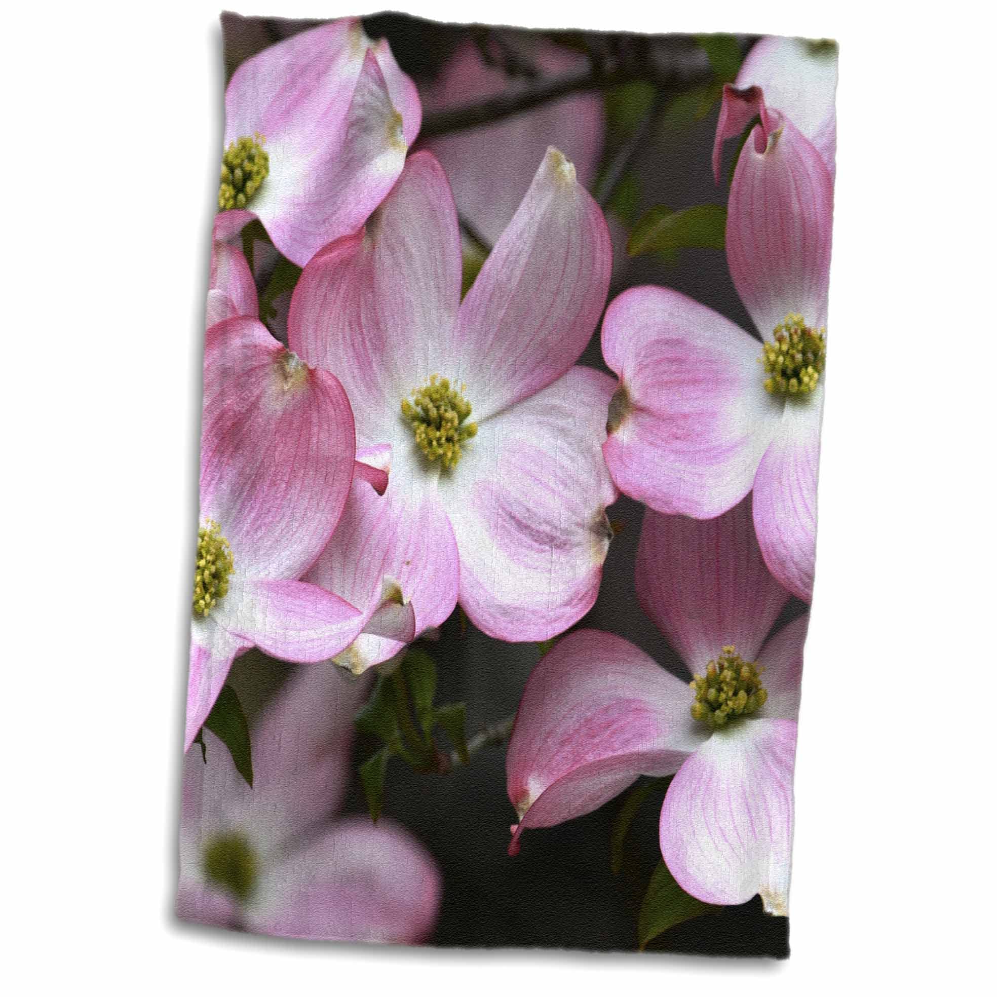 3D Rose Pink Dogwood Flowers-Trees-Spring Photography Twl_51418_1 Towel, 15'' X 22''