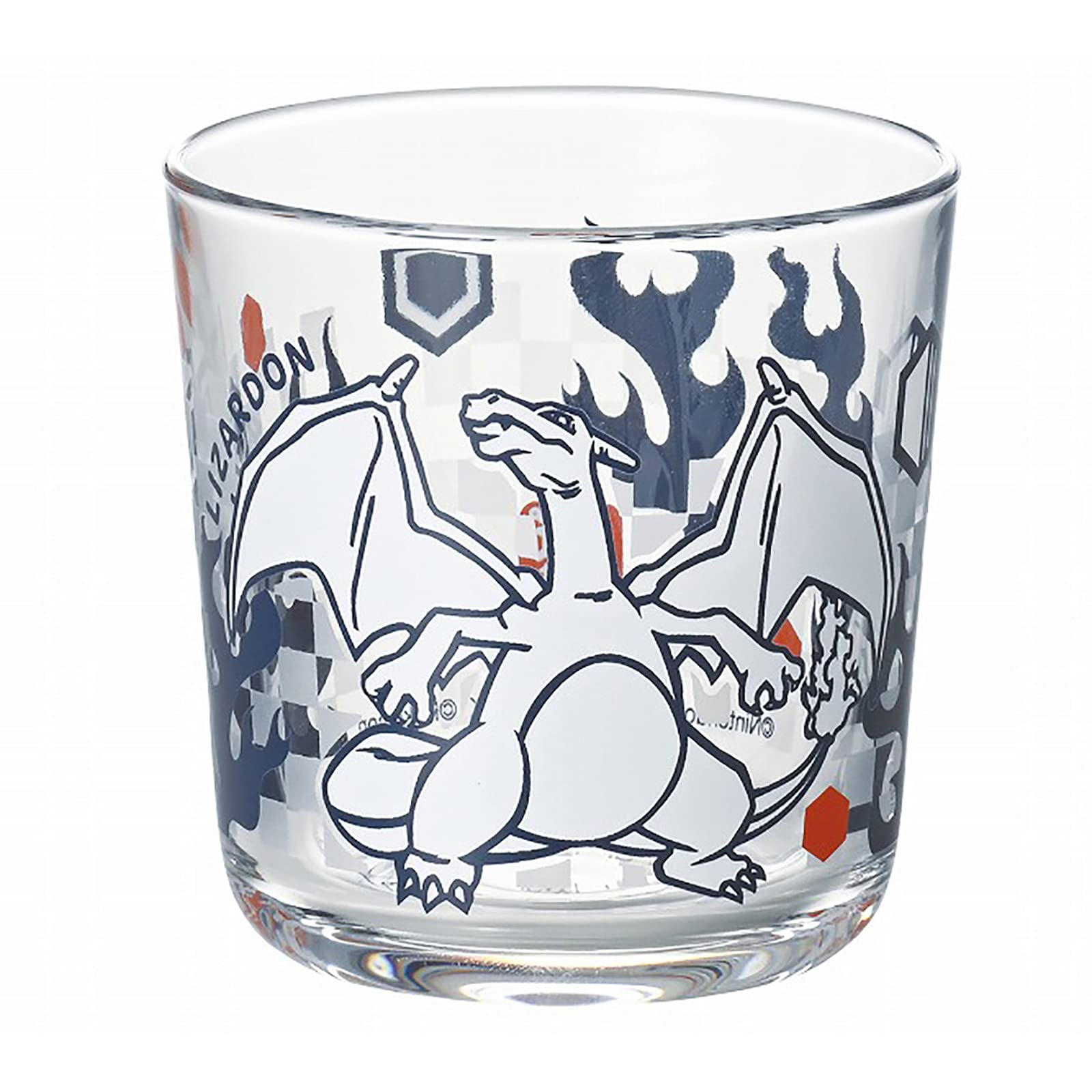 Kaneshotouki 140163 Pokemon Charizard Glass Cup Tumbler, 3.1 inches (8 cm), Cut Picture Touch