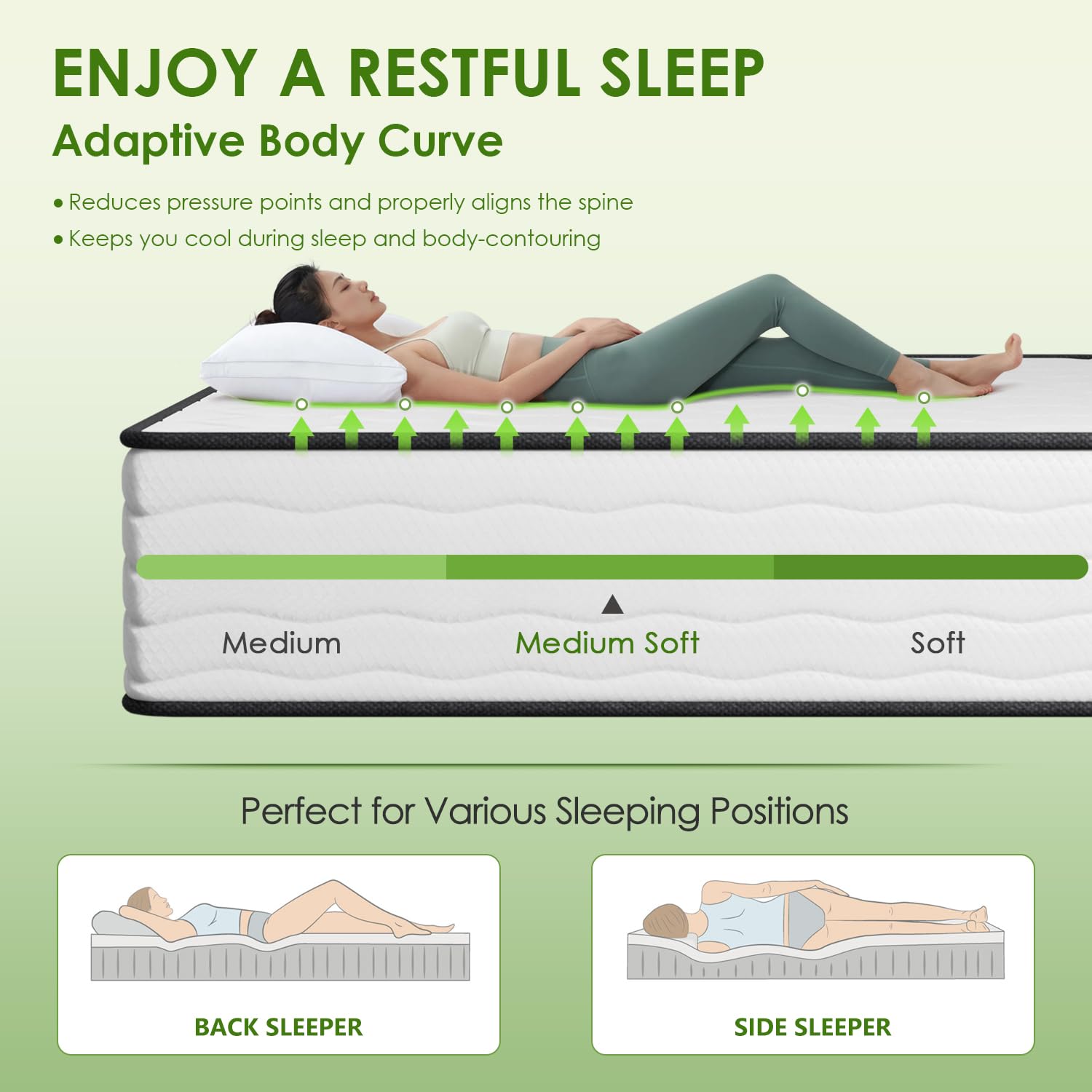 Paylesshere 12 Inch Innerspring Queen Mattress In A Box With Bamboo Charcoal Gel Memory Foam Fiberglass Free Certipur-Us Certifi