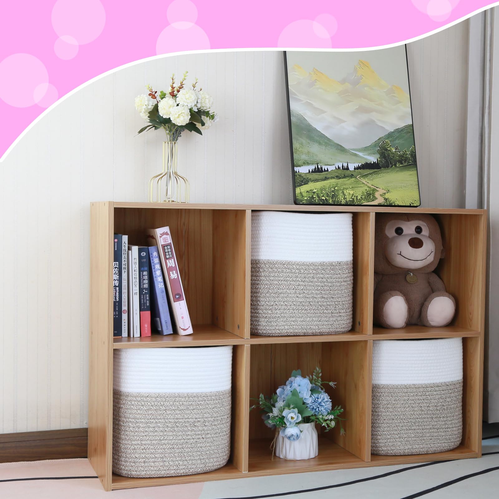 Childishness Ndup Woven Storage Cubes Baskets For Shelves,Baby Toy Basket For Shelves - Stylish Storage Baskets For Organizing,