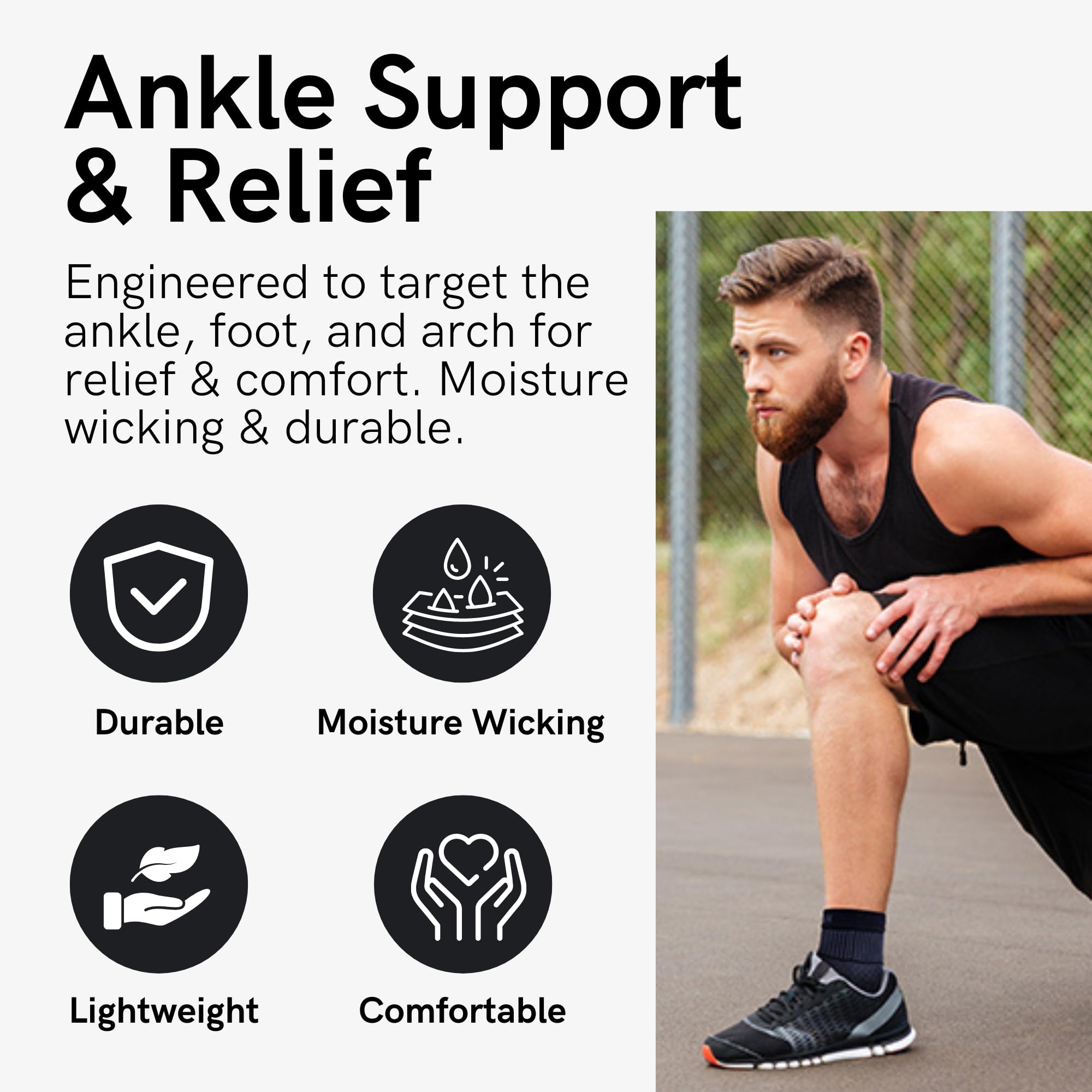 Zensah Ankle Support - Compression Ankle Brace - Great For Running, Soccer, Volleyball, Sports - Ankle Sleeve Helps Sprains, Ten