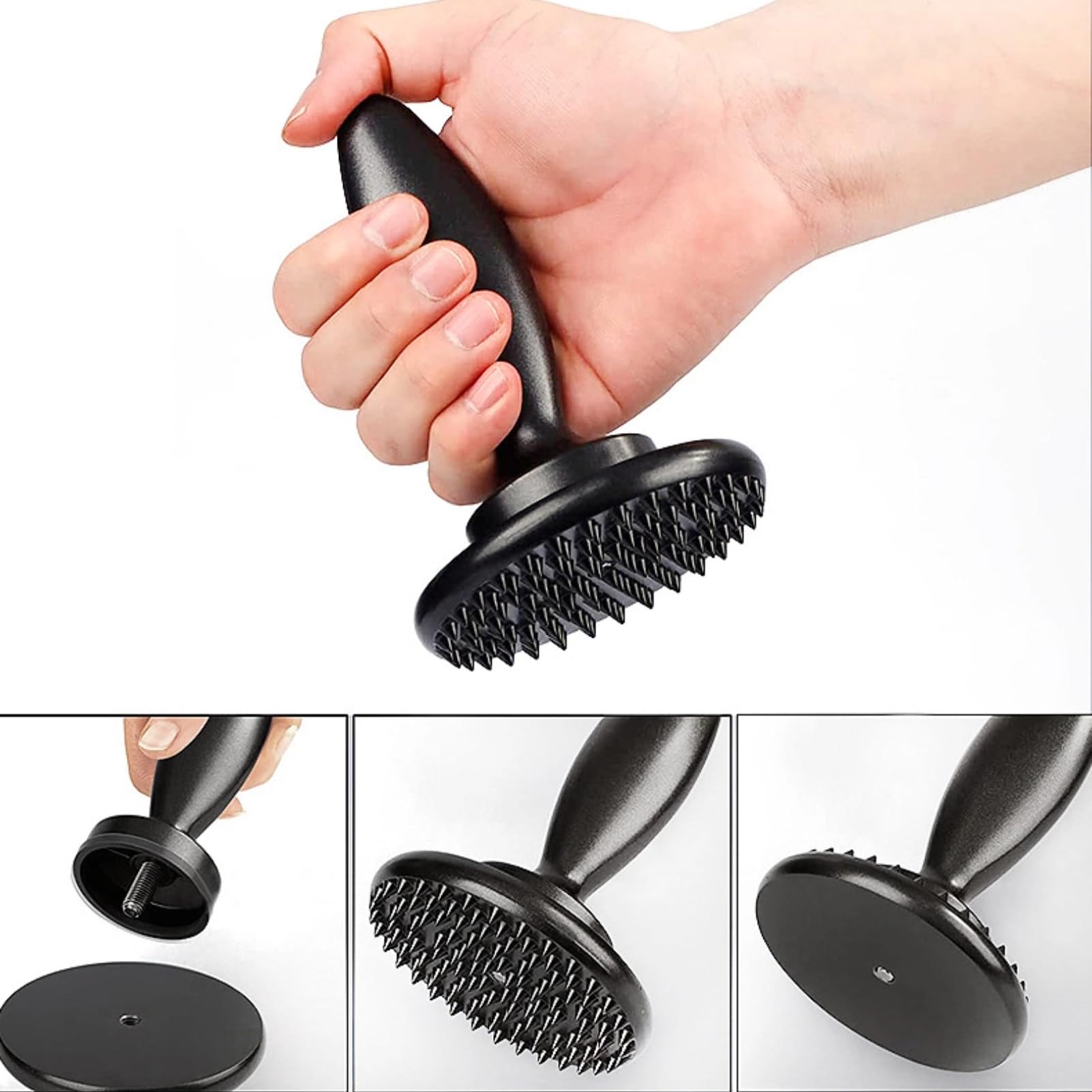 Meat Pounder Tenderizer, Stainless Steel Burger Press Patty Maker Meat Tenderizer Mallet Marinating Prep Tool