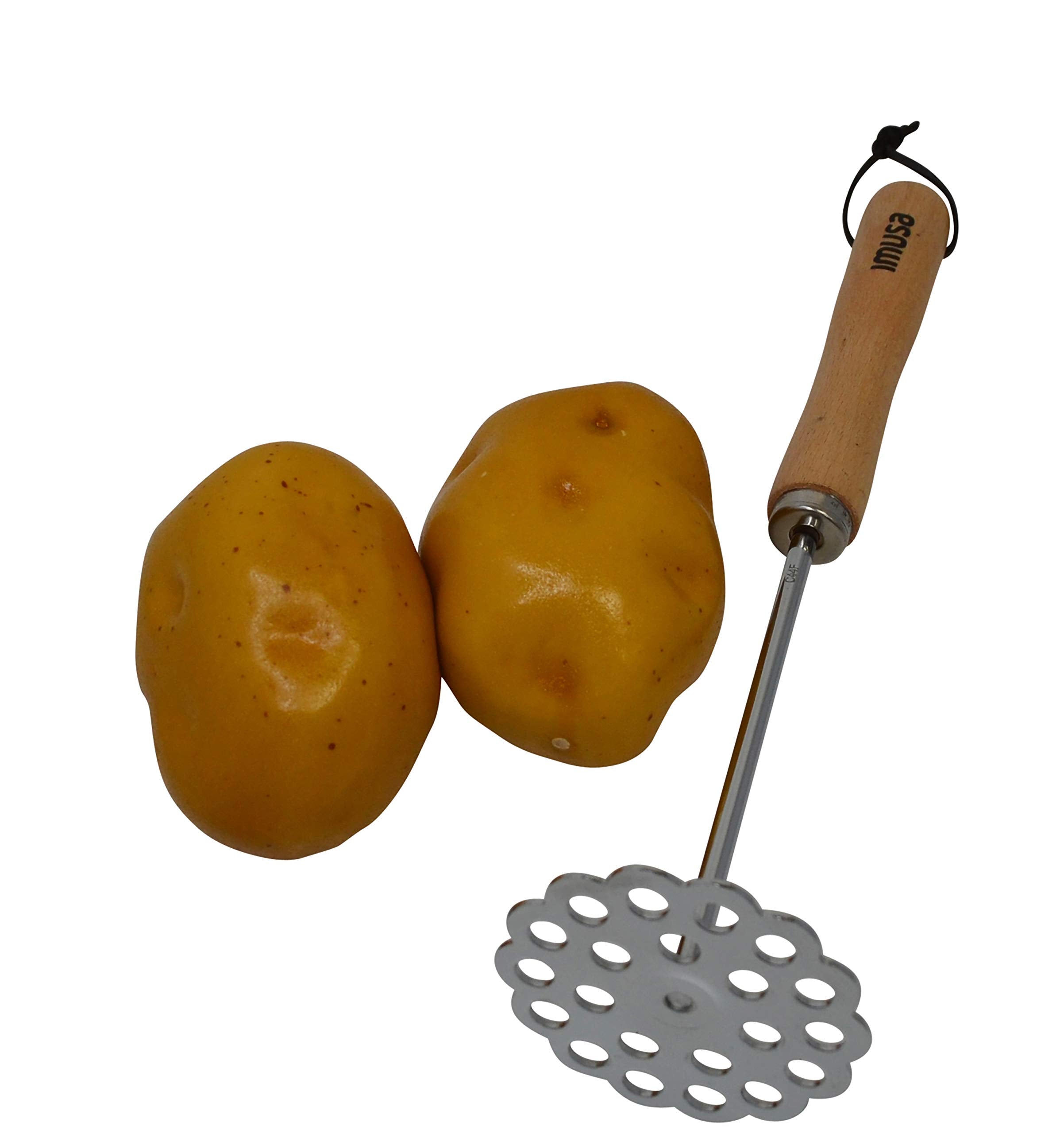 Imusa Metal Potato Masher With Handle, Wood