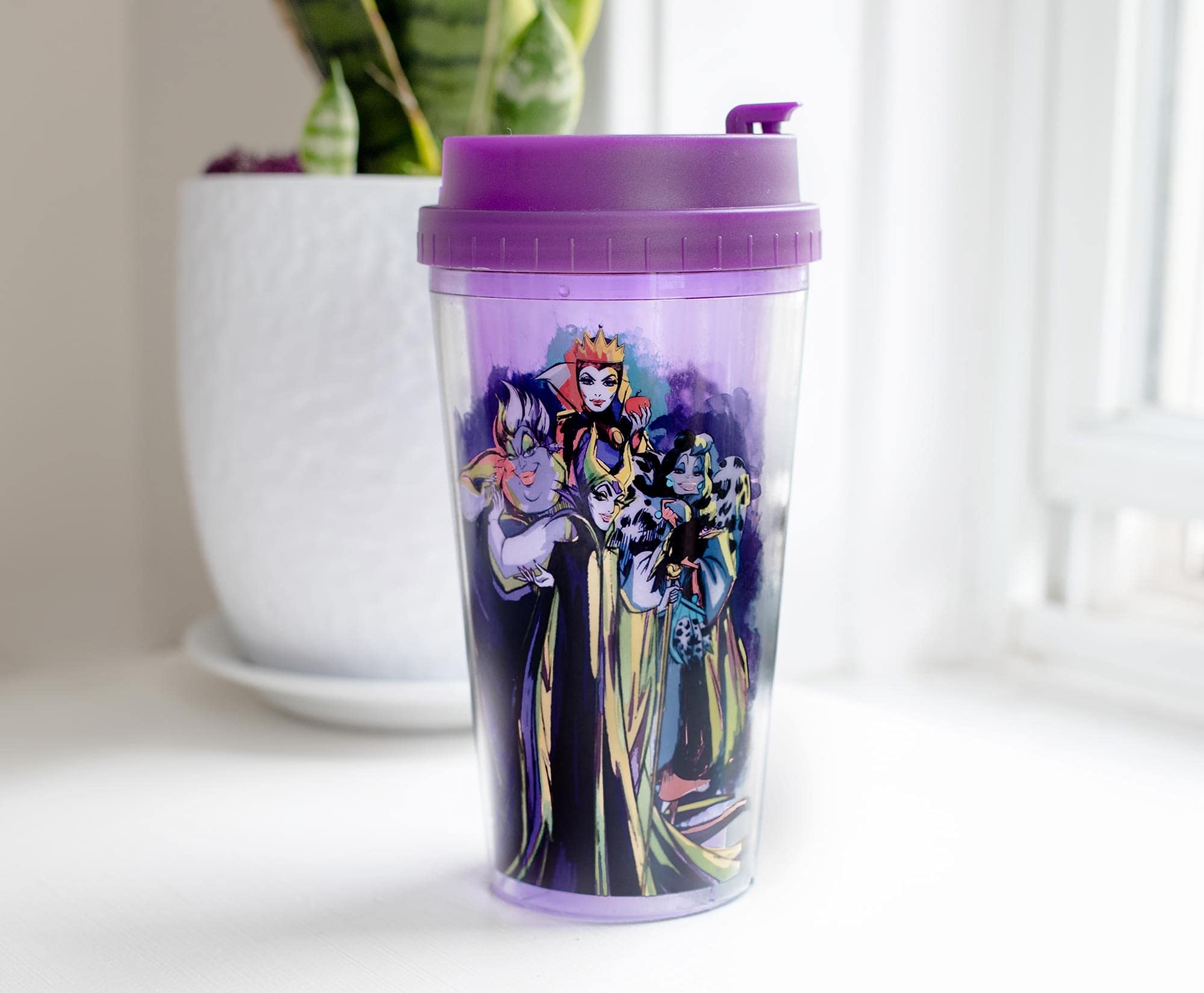 Disney Villains ''Bad Vibes Only'' Double-Walled Plastic Tumbler | Holds 16 Ounces