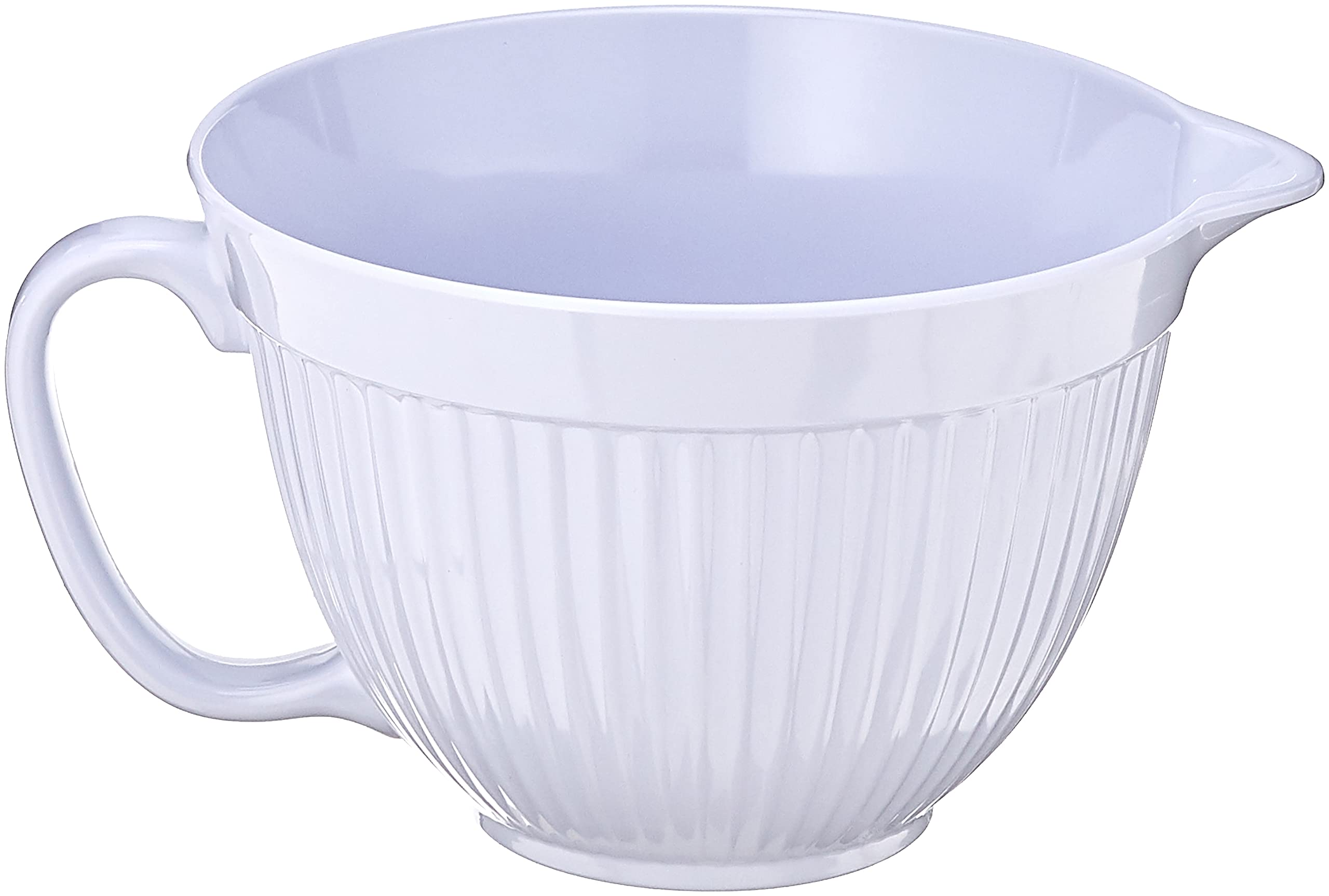 Norpro Grip-EZ Mixing Bowl, 3-Quart Melamine, White, Model 1016