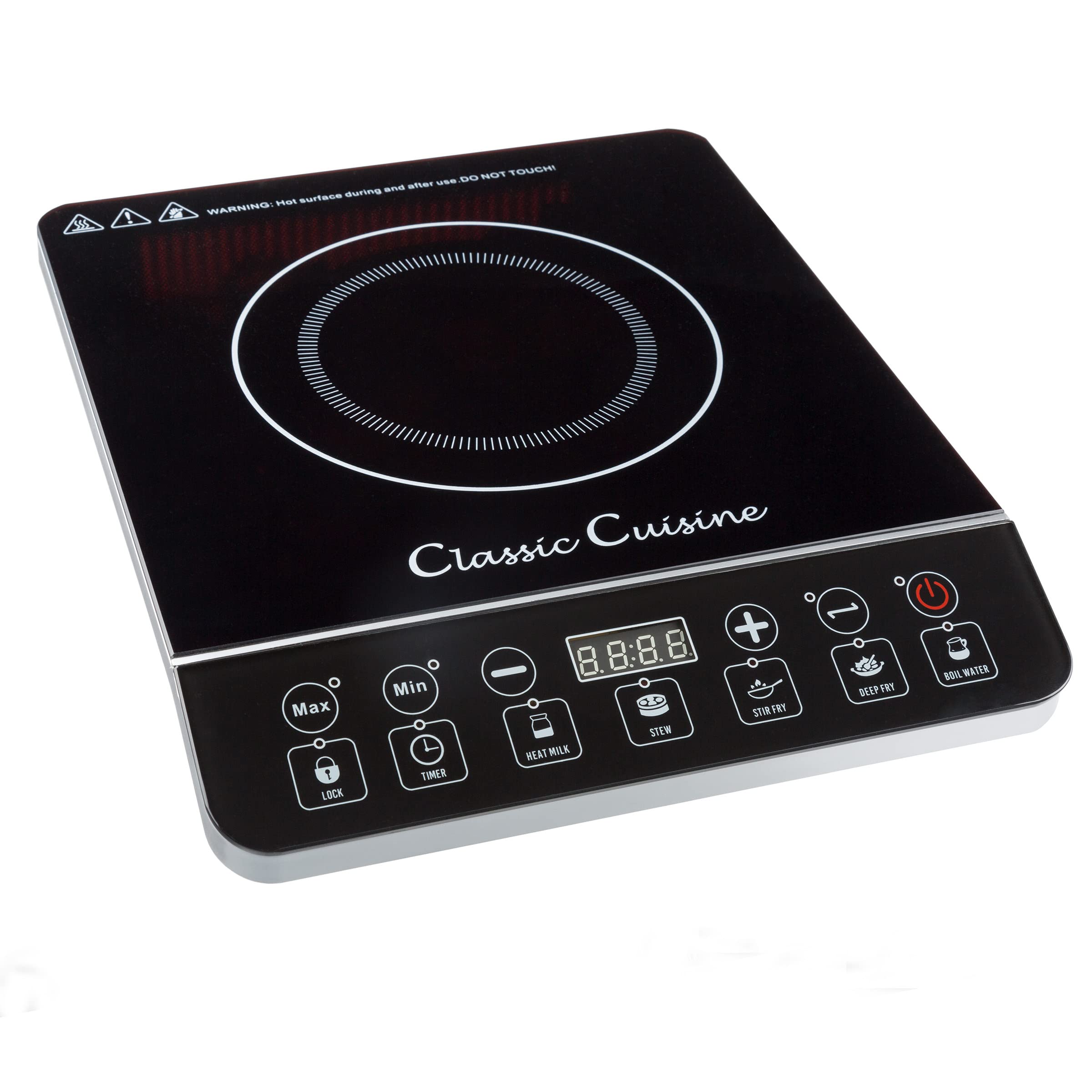 Multi-Function 1800W Portable Induction Cooker Cooktop Burner - Black by Classic Cuisine Black 14 inches L x 11.4 inches W x 2.5