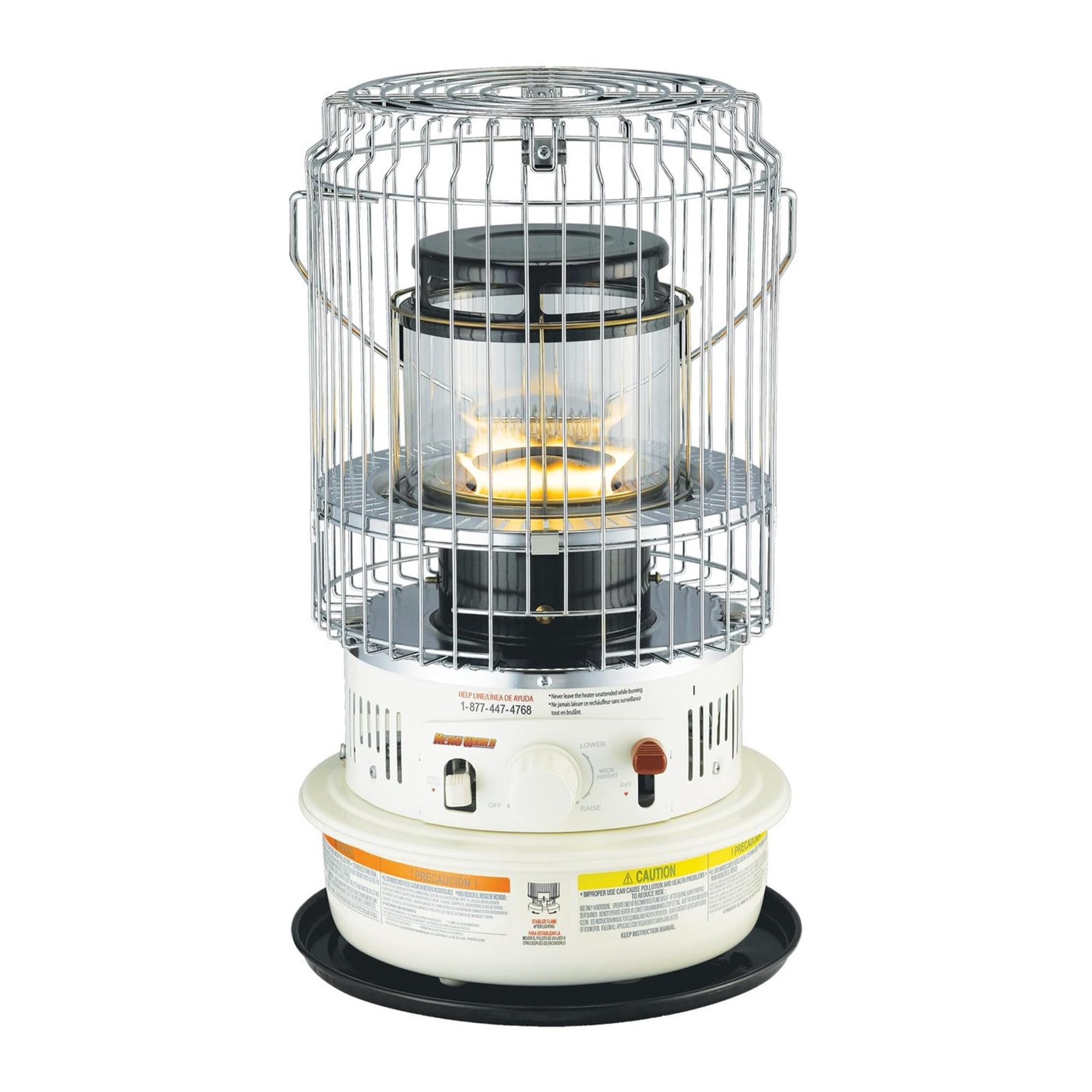 World Marketing Of America Kw-12 Kero-World Compact Convection Style Kerosene Wick Heater, 10500 Btu