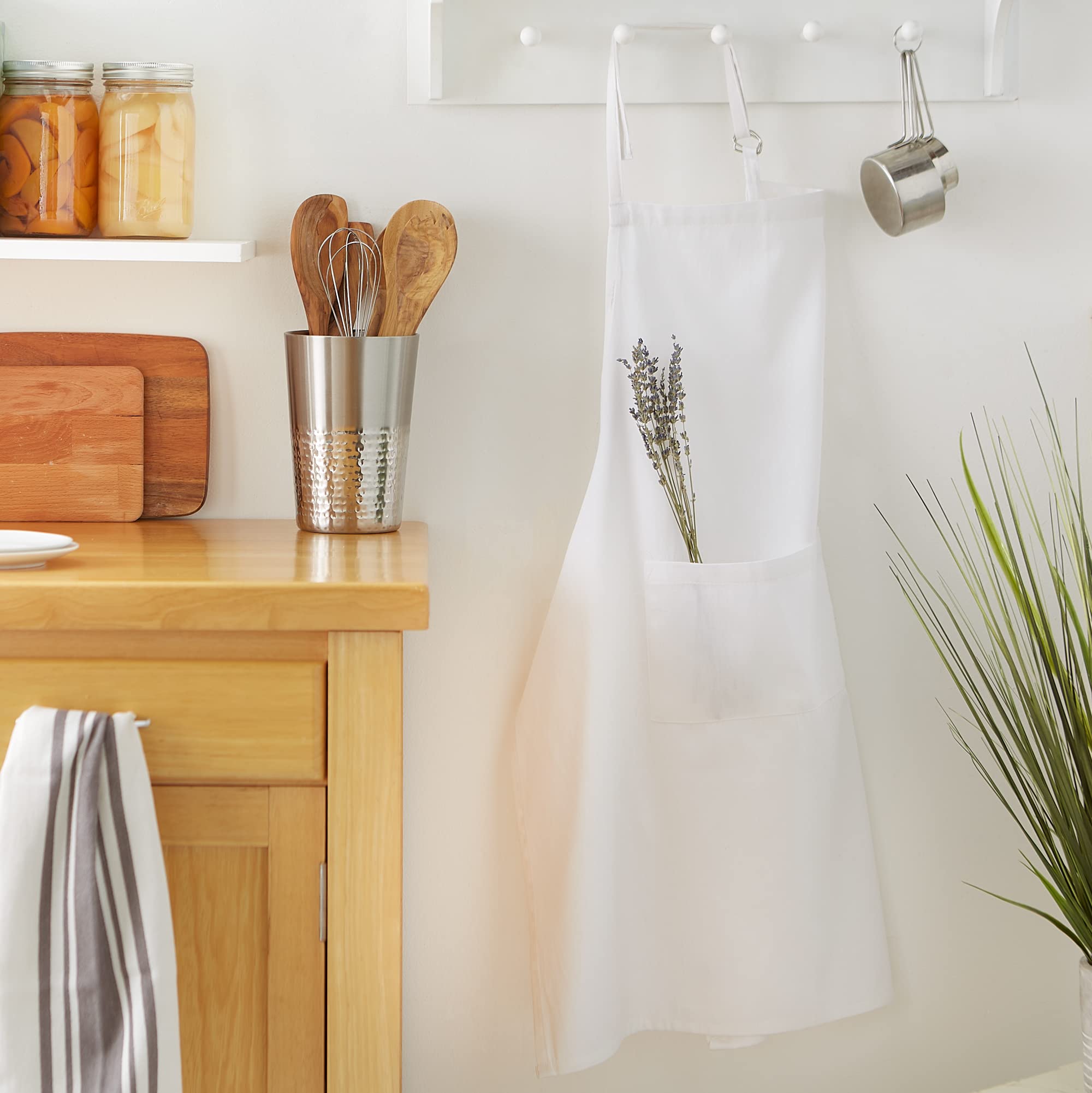 DII Everyday Basic Kitchen Collection  Chef Apron  White