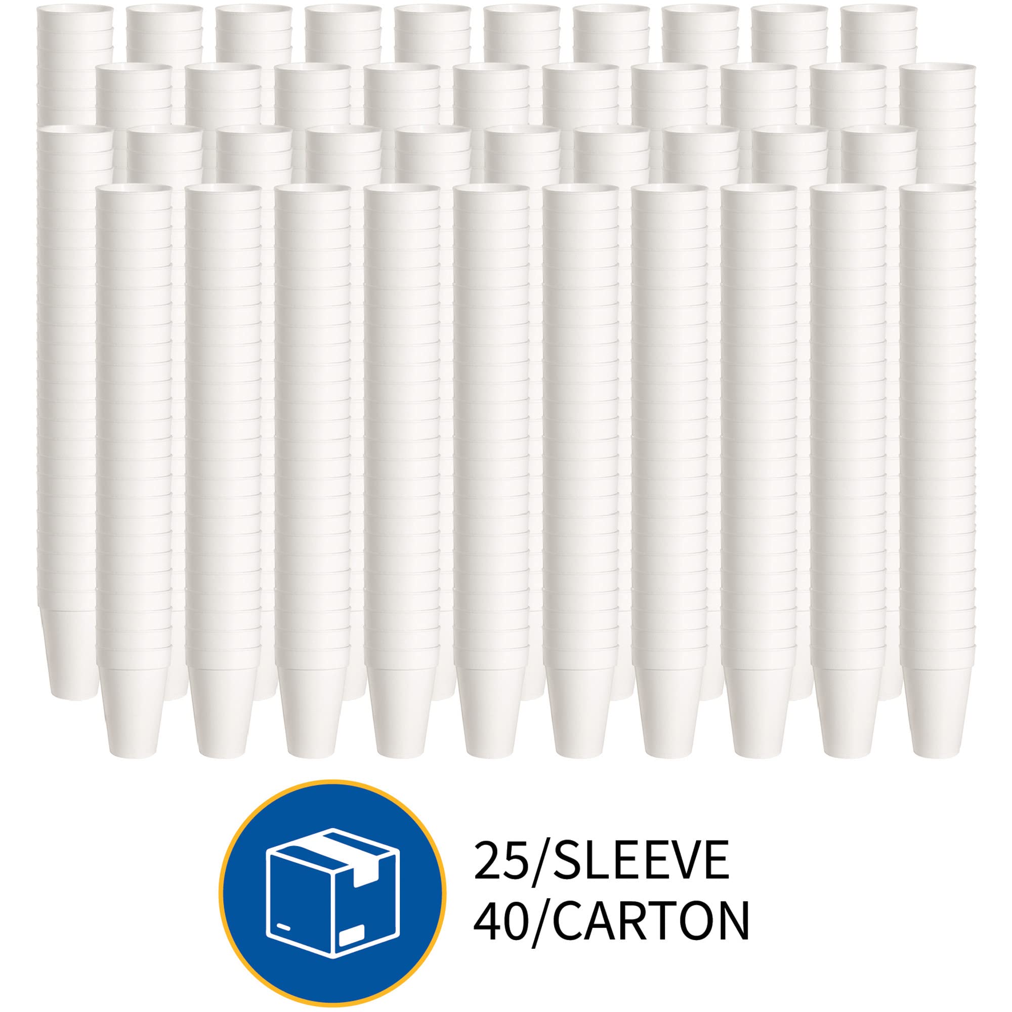 Genuine Joe 58553 Foam Cups, 14 Oz., 1000/Ct, White