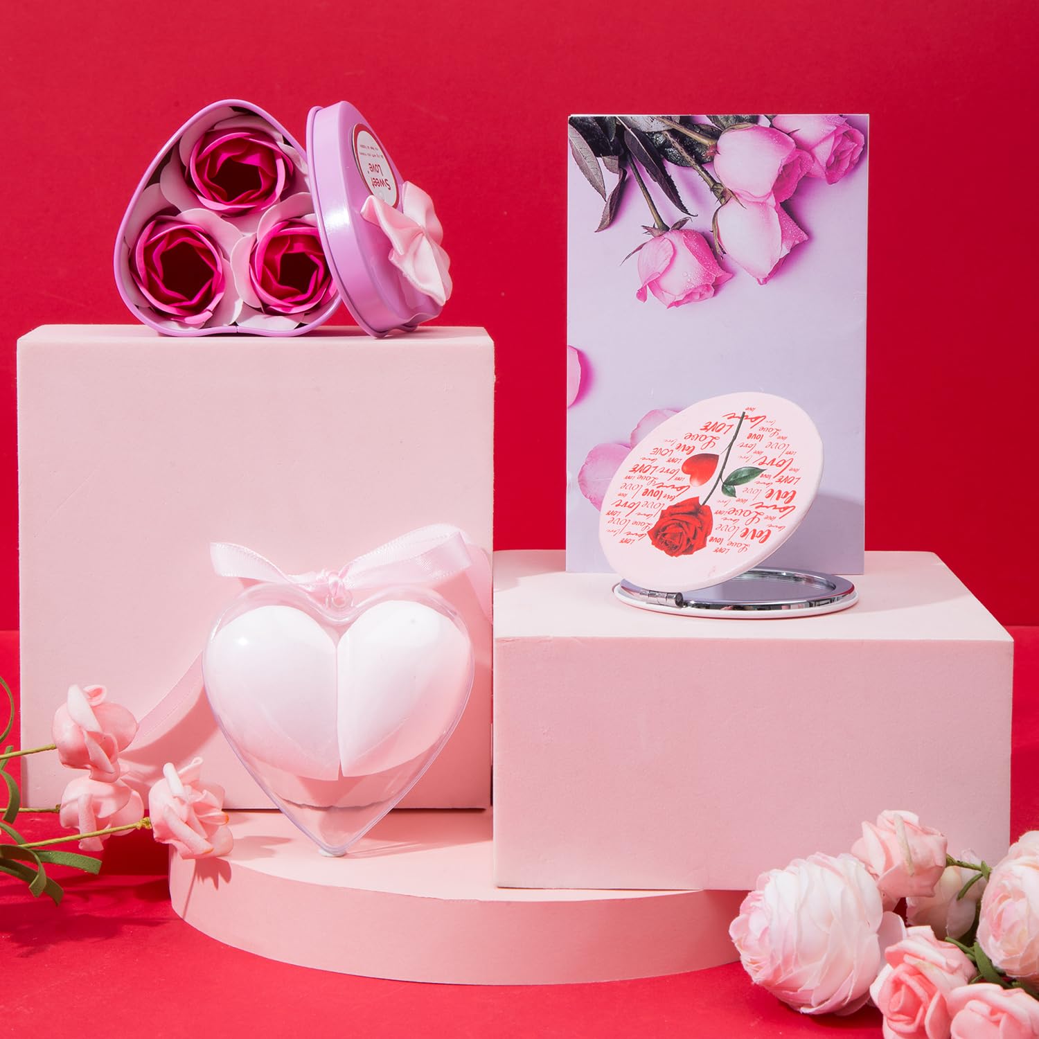 Gifts Box For Girlfriend Wife Lover Birthday Gifts For Women Heart-Shaped Rose Love Gift Basket Love You Gifts Wedding & Engagem