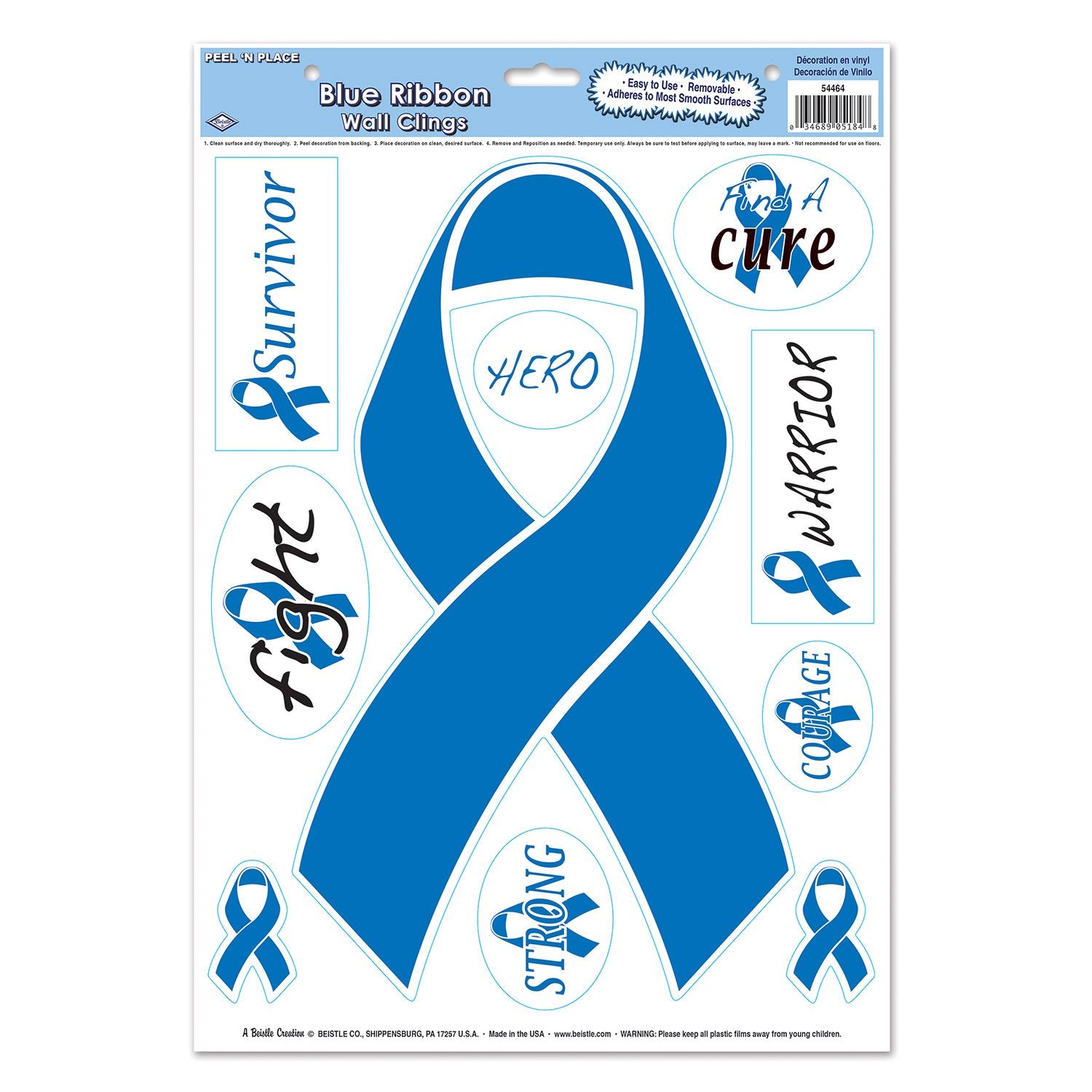 Peel 'N Place Ribbon, Blue