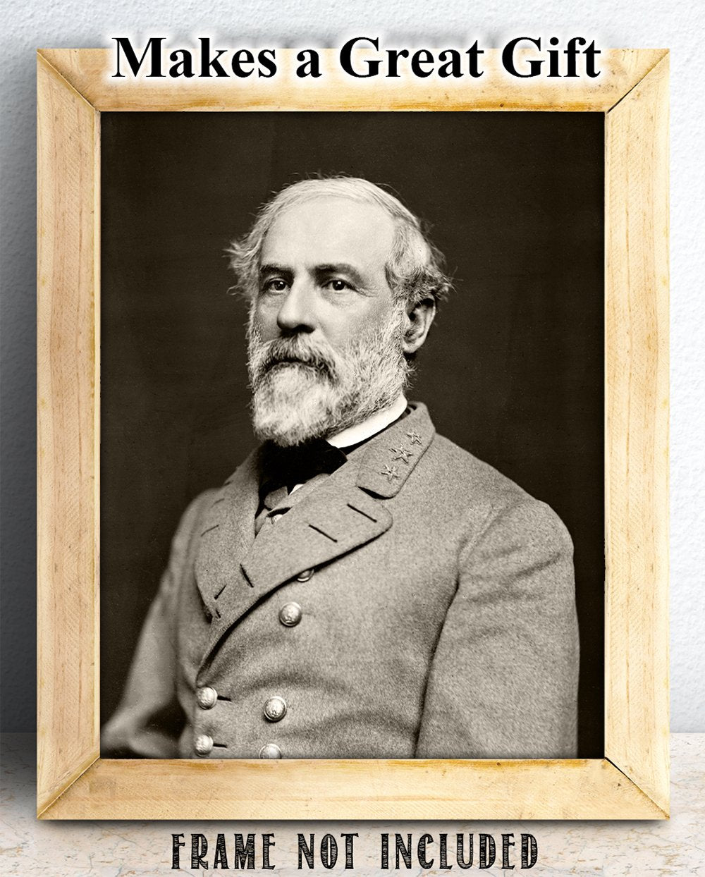 Lone Star Art General Robert E. Lee Photograph Portrait- 11X14 Unframed Photo Print - Great Civil War Home Decor Under $15