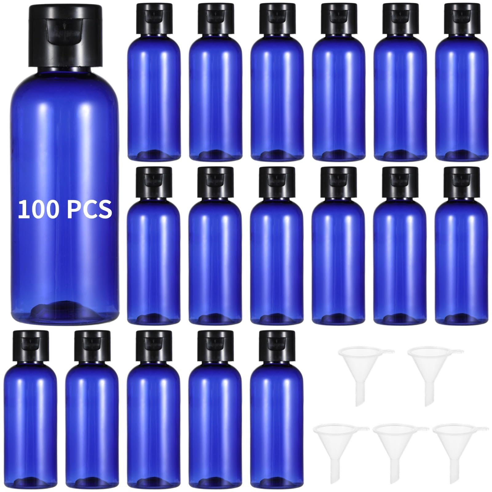 100 Pack 2 Oz Plastic Empty Travel Bottles With Flip Cap 60Ml Travel Size Containers Portable Leak Proof Clear Plastic Bottles R