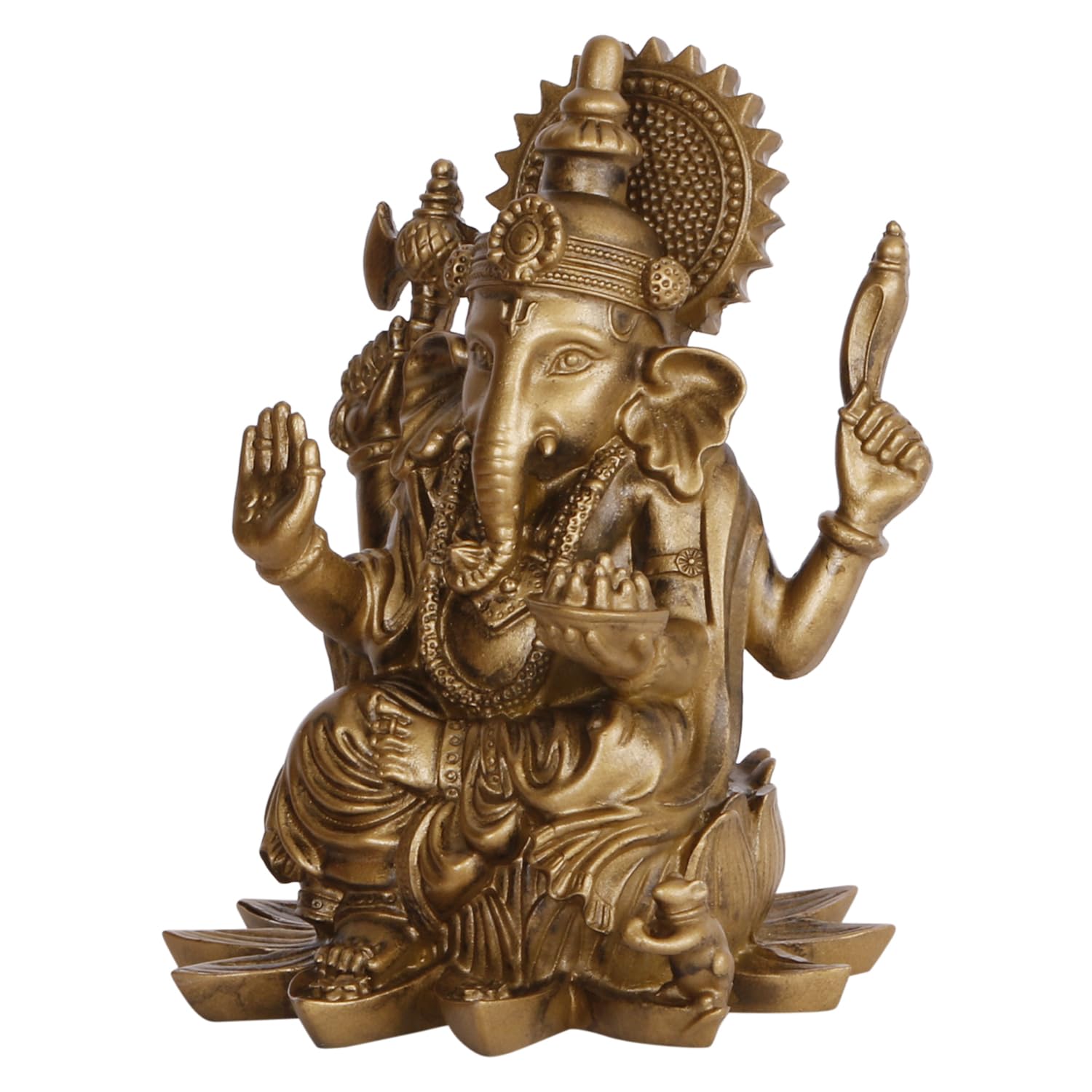 Artvarko Resin Ganesha Ganesh Bhagwan Small Idol Ganpati Murti Statue For Car Dashboard Home Office Entrance Decor Diwali Gift (