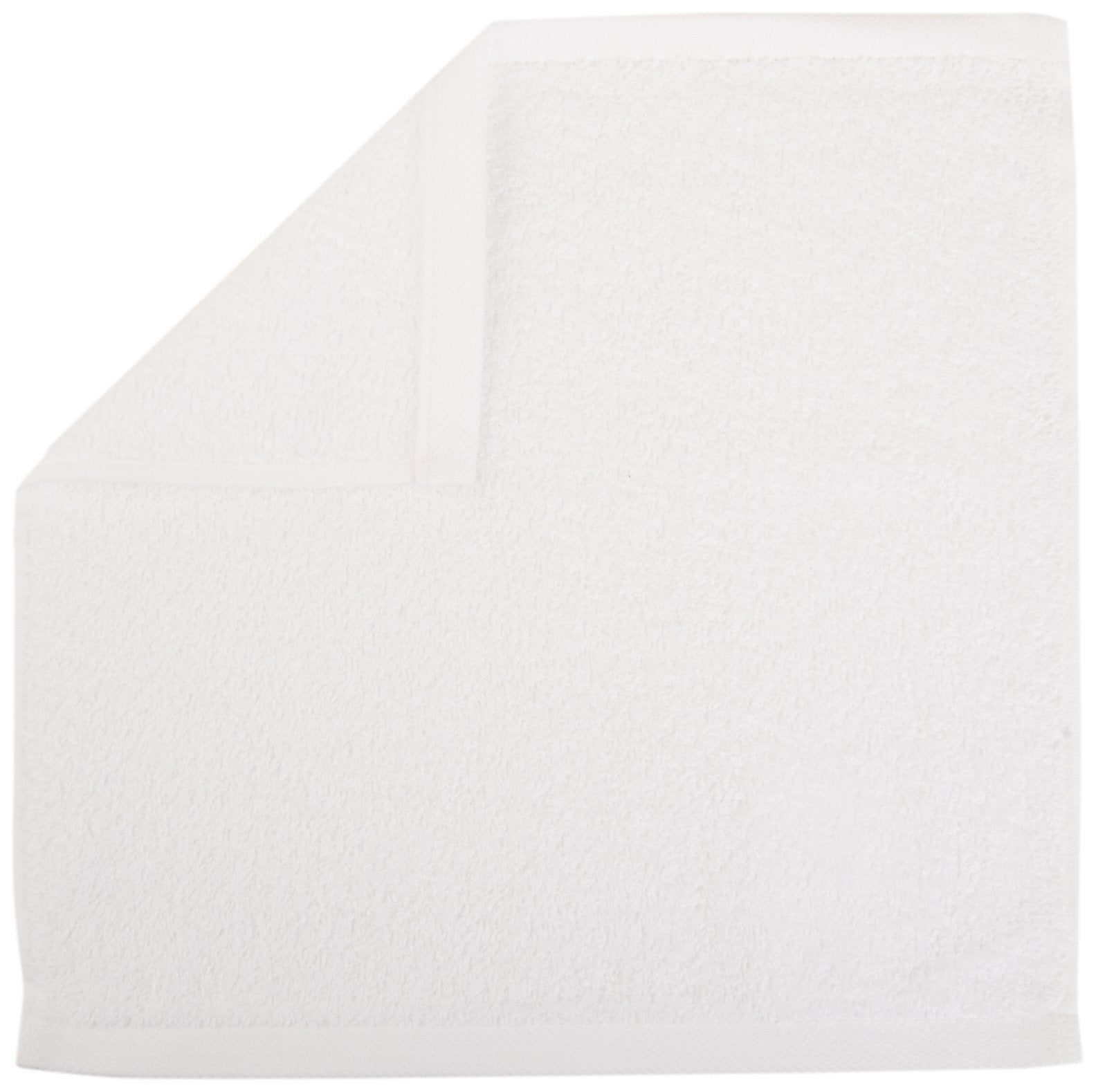 Amazon Basics Washcloth For Bathroom, 100% Cotton Extra Absorbent , Fast Drying - Salon Towels - 24-Pack, White, 12 X 12 Inches