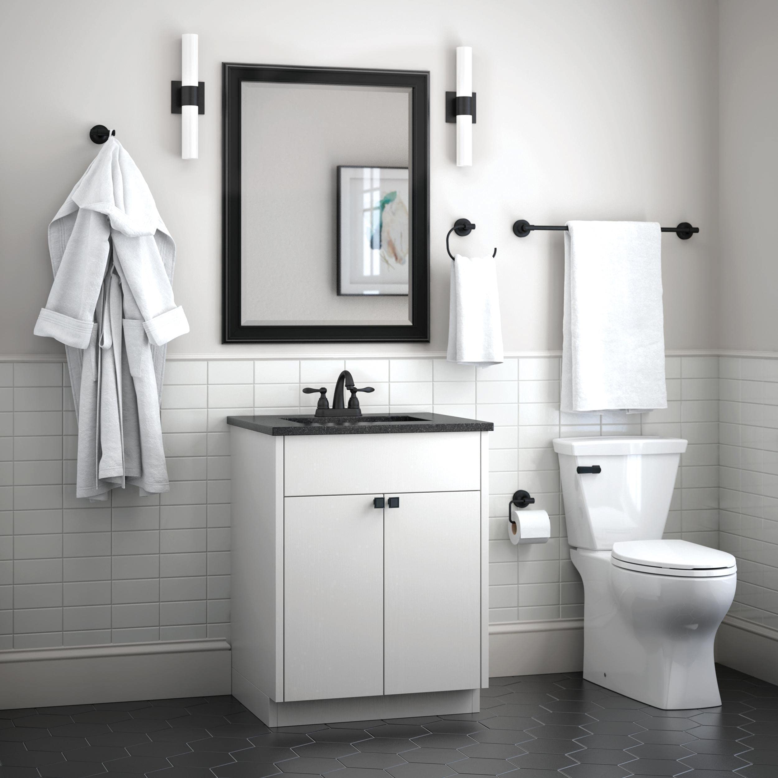 Franklin Brass Voisin 24 Towel Bar Matte Black