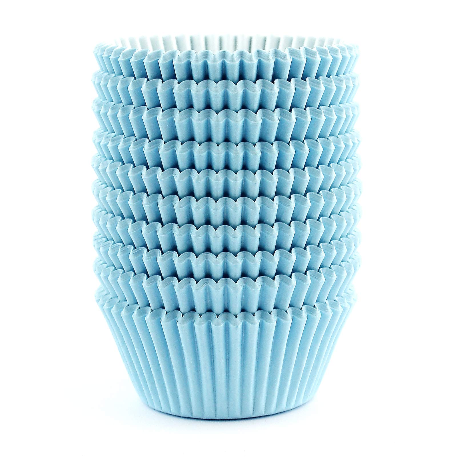 Eoonfirst Standard Size Baking Cups Valentine'S Day Party Cupcake Liners 200 Pcs (Light Blue)