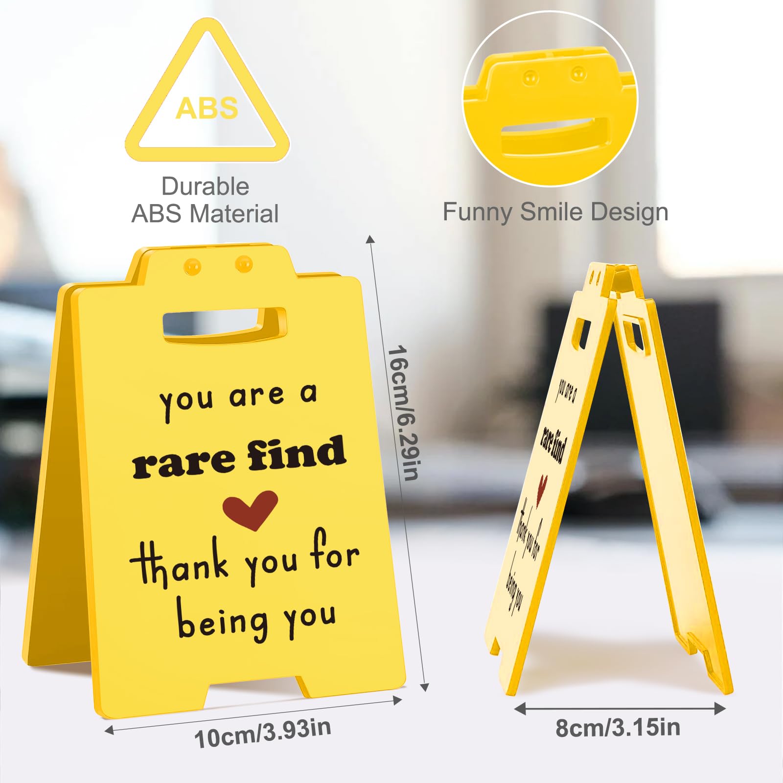 You Are A Rare Find Desk Sign, Appreciation Gifts for Coworkers, Friends | Office Cubicle Decorations for Women Desk, Thank you